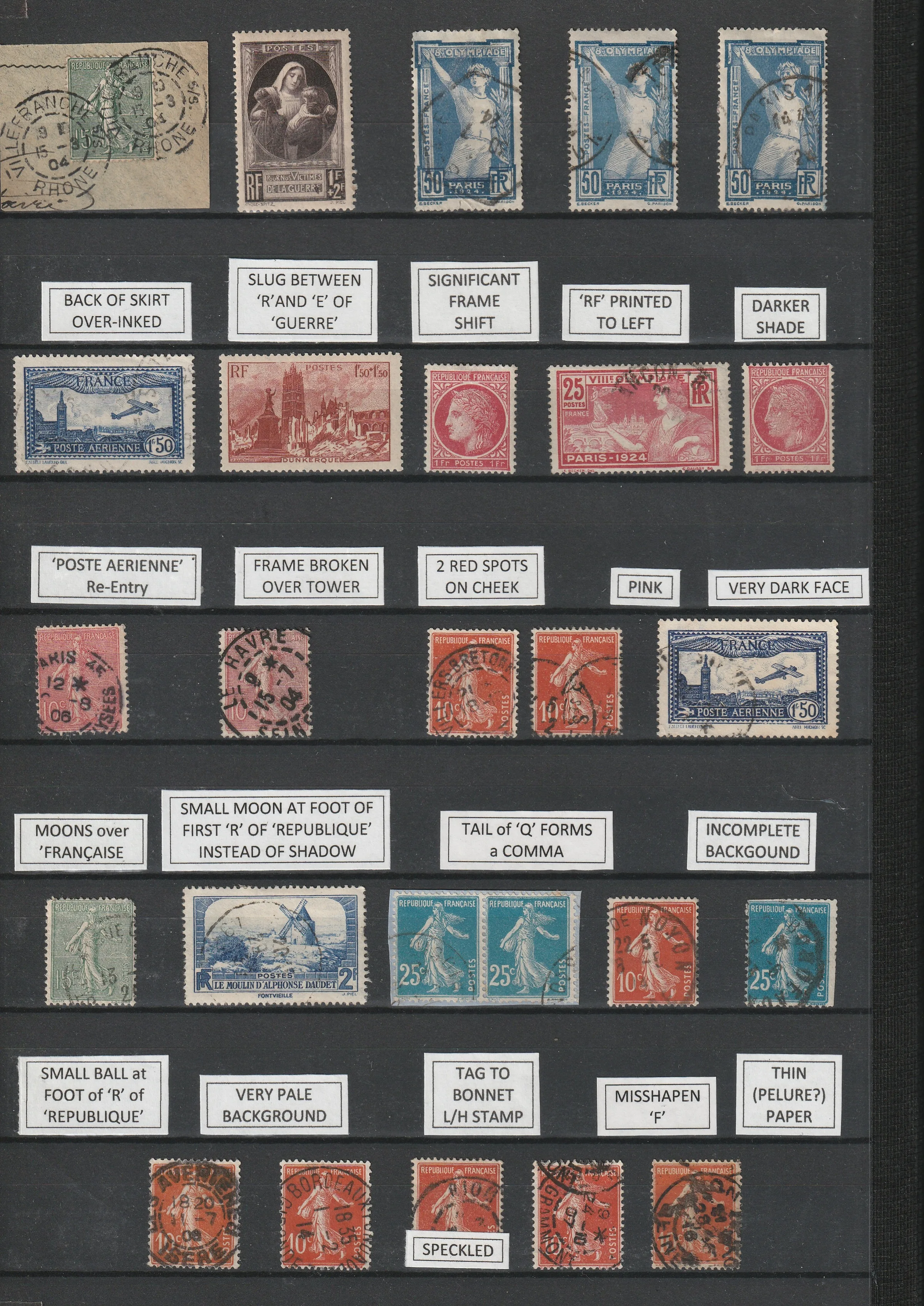 a collection of postage stamps