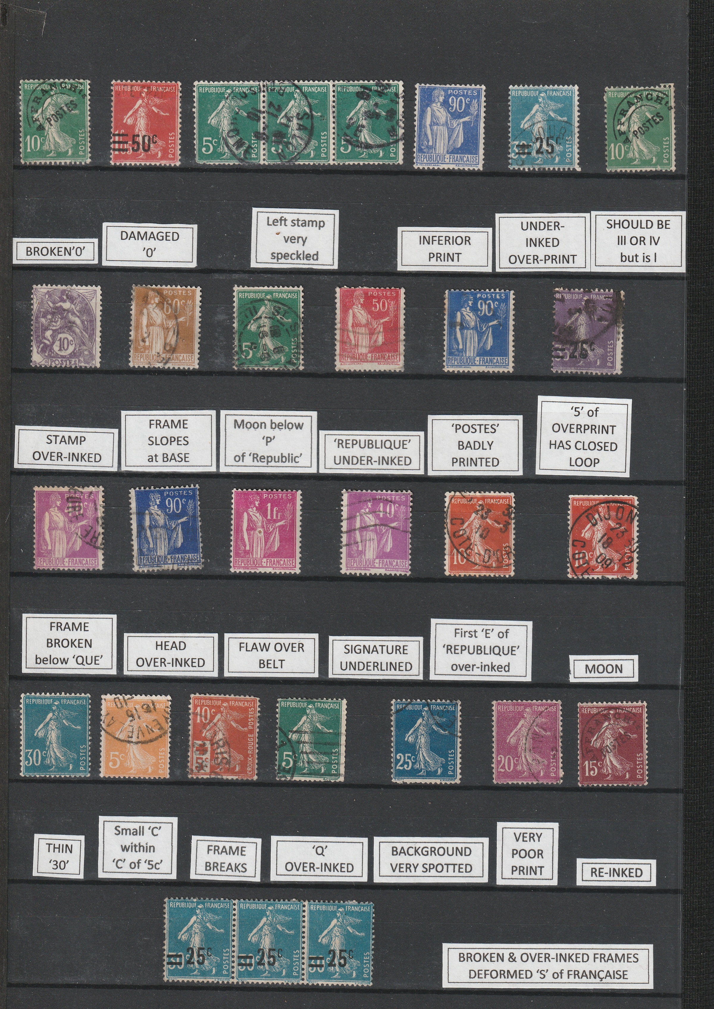 a collection of postage stamps