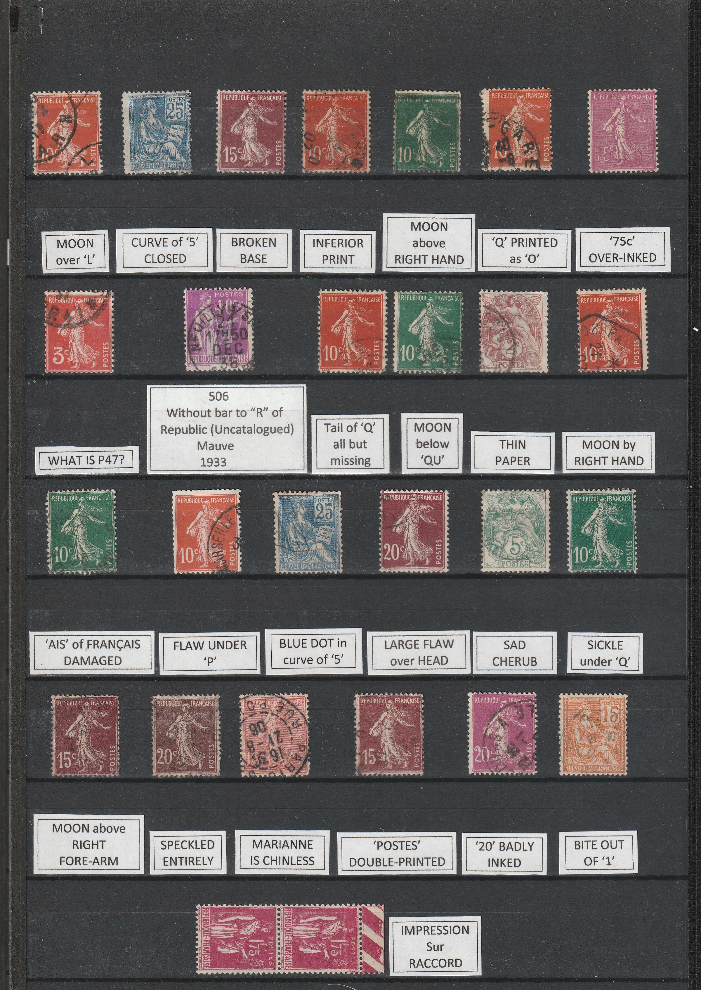a collection of postage stamps