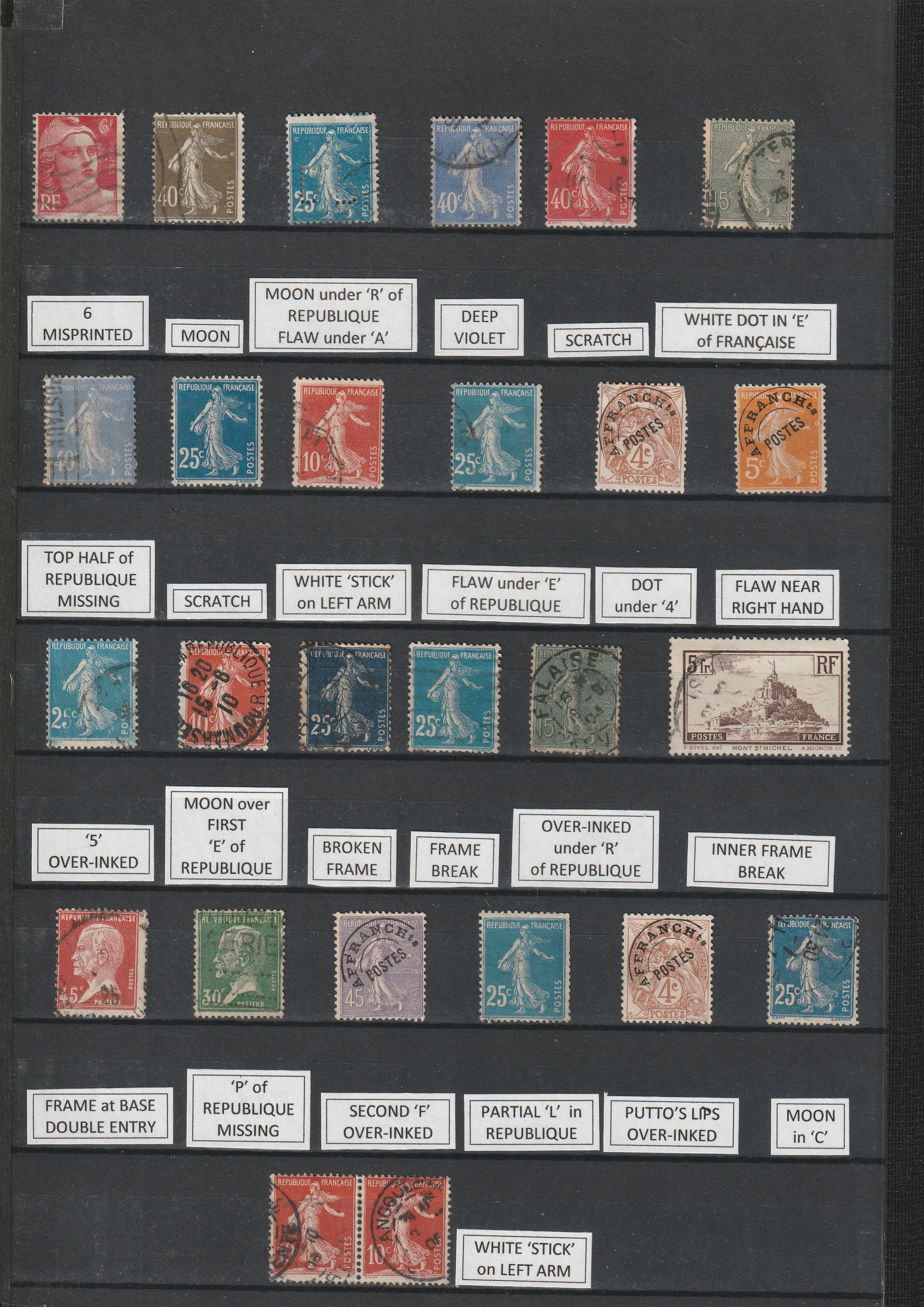 a collection of postage stamps