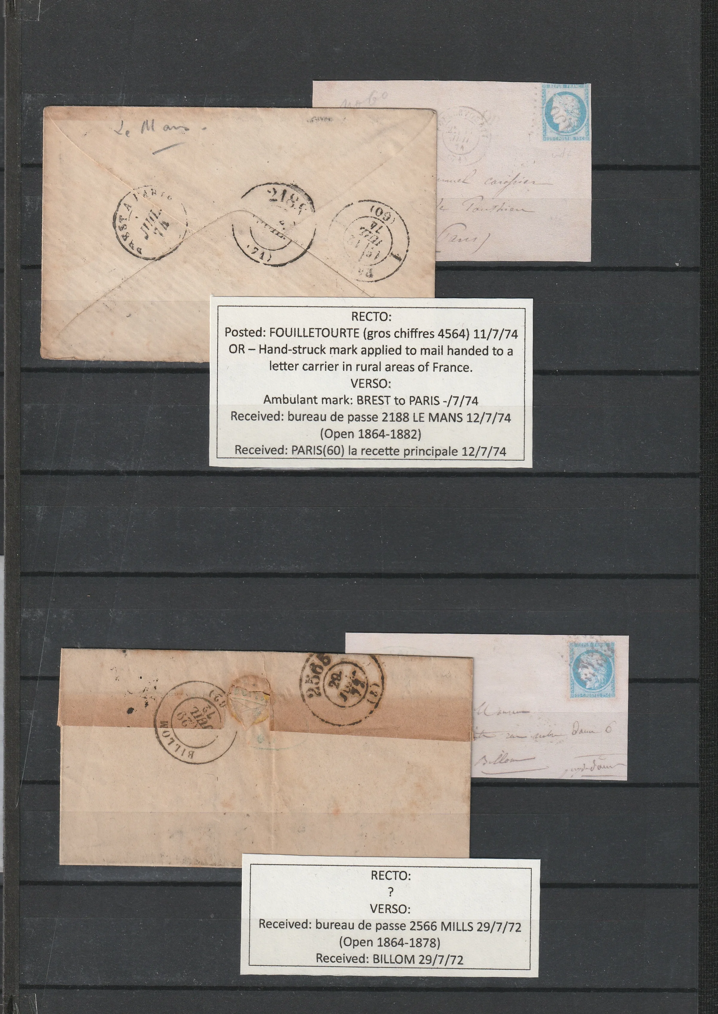 a group of envelopes on a wall