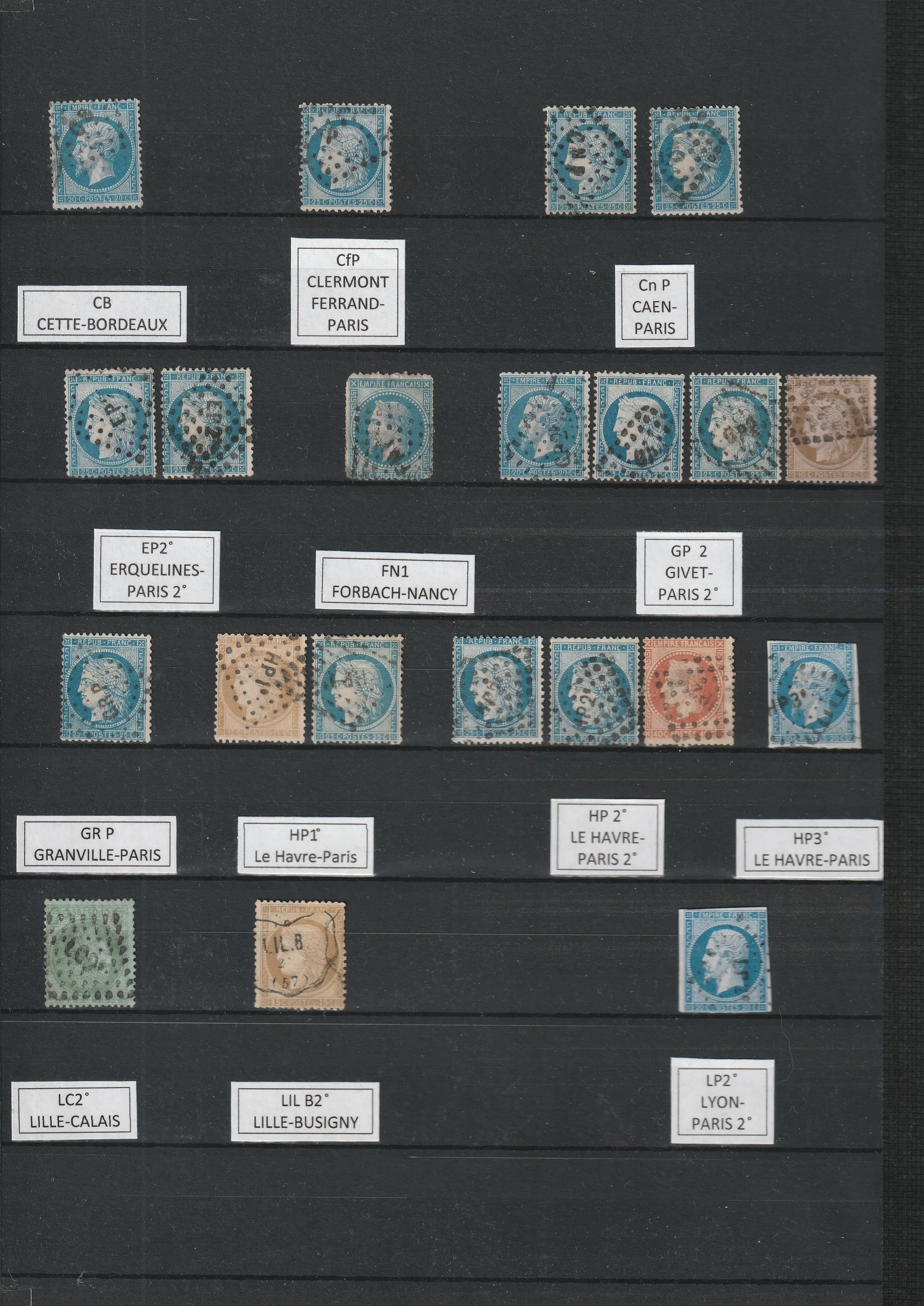 a group of postage stamps on a wall
