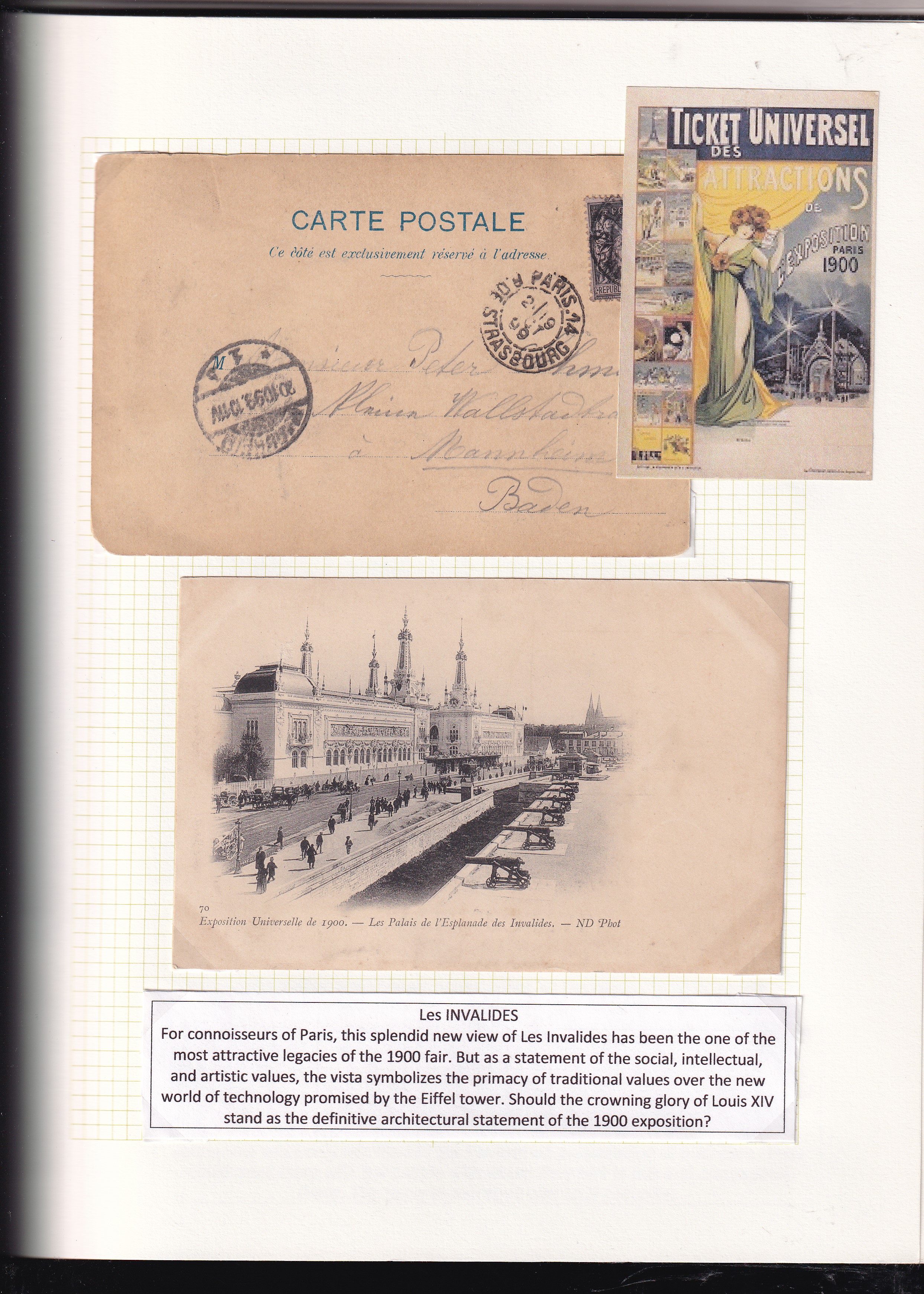 a close-up of a postcard