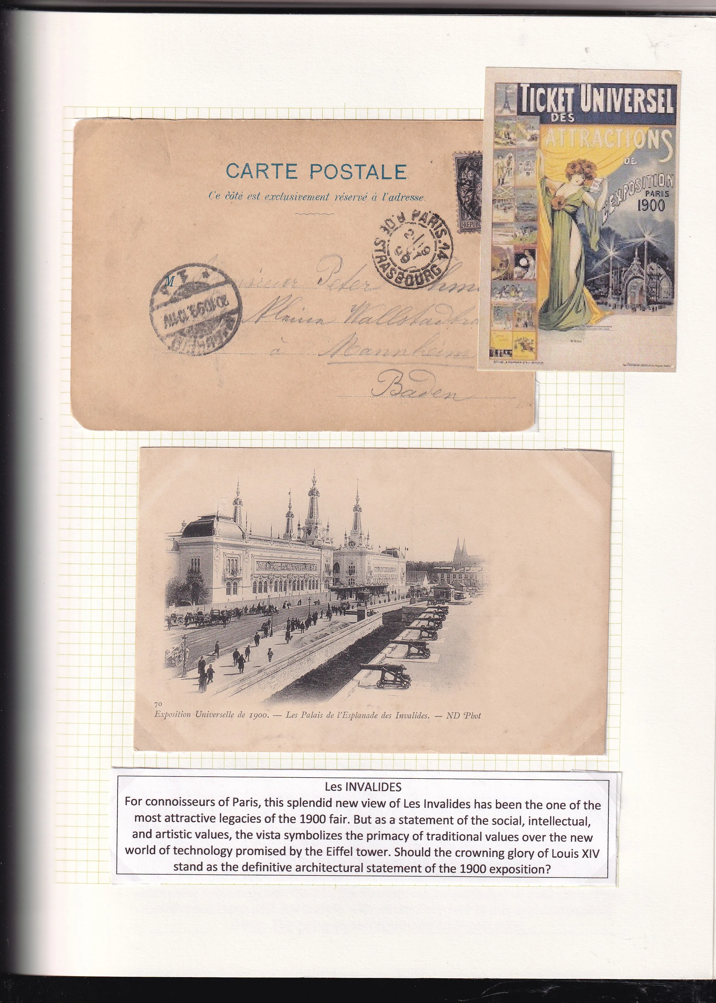 a close-up of a postcard