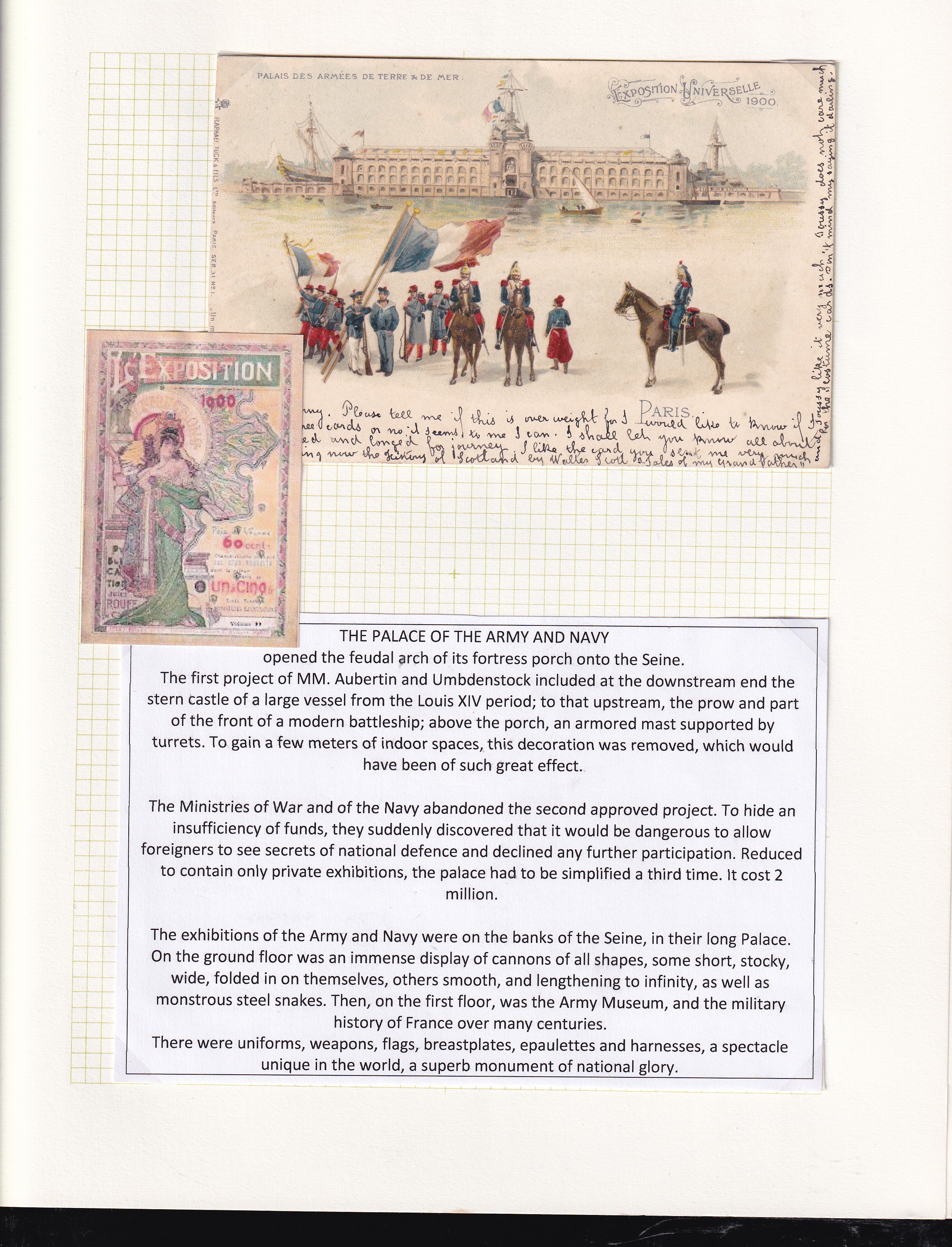 a paper with a picture of people and a money