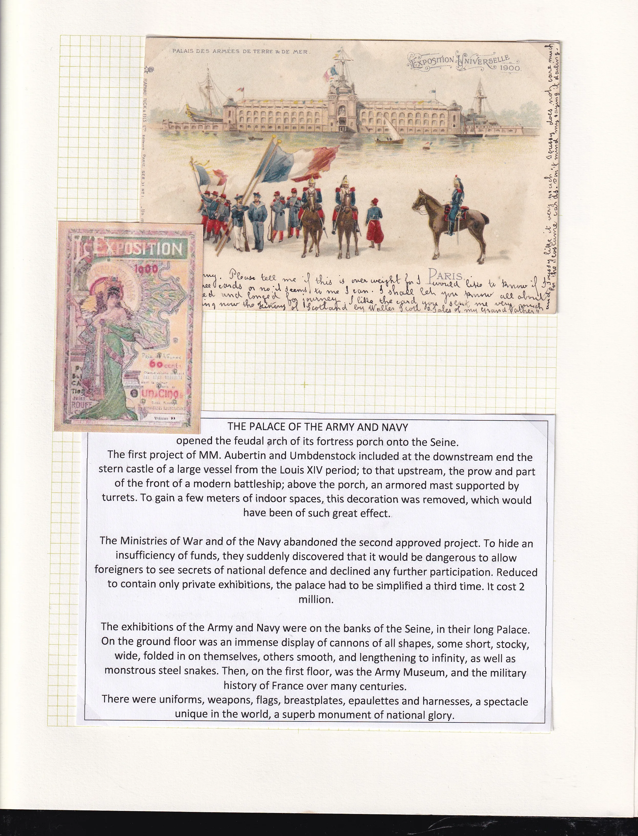 a paper with a picture of people and a money