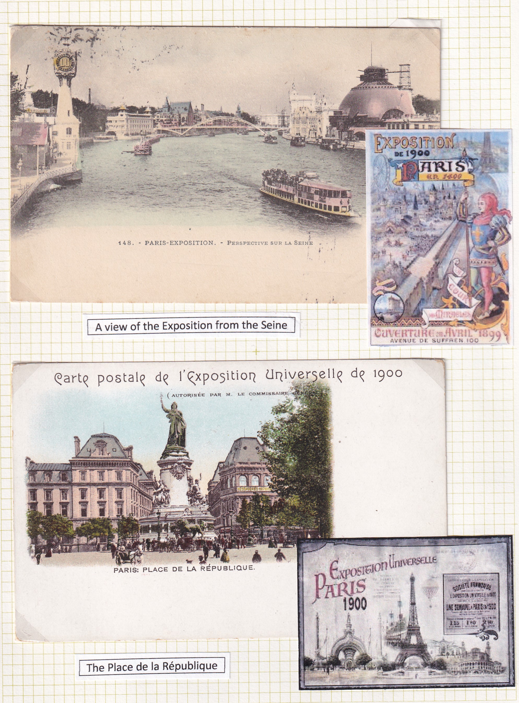 a collage of postcards