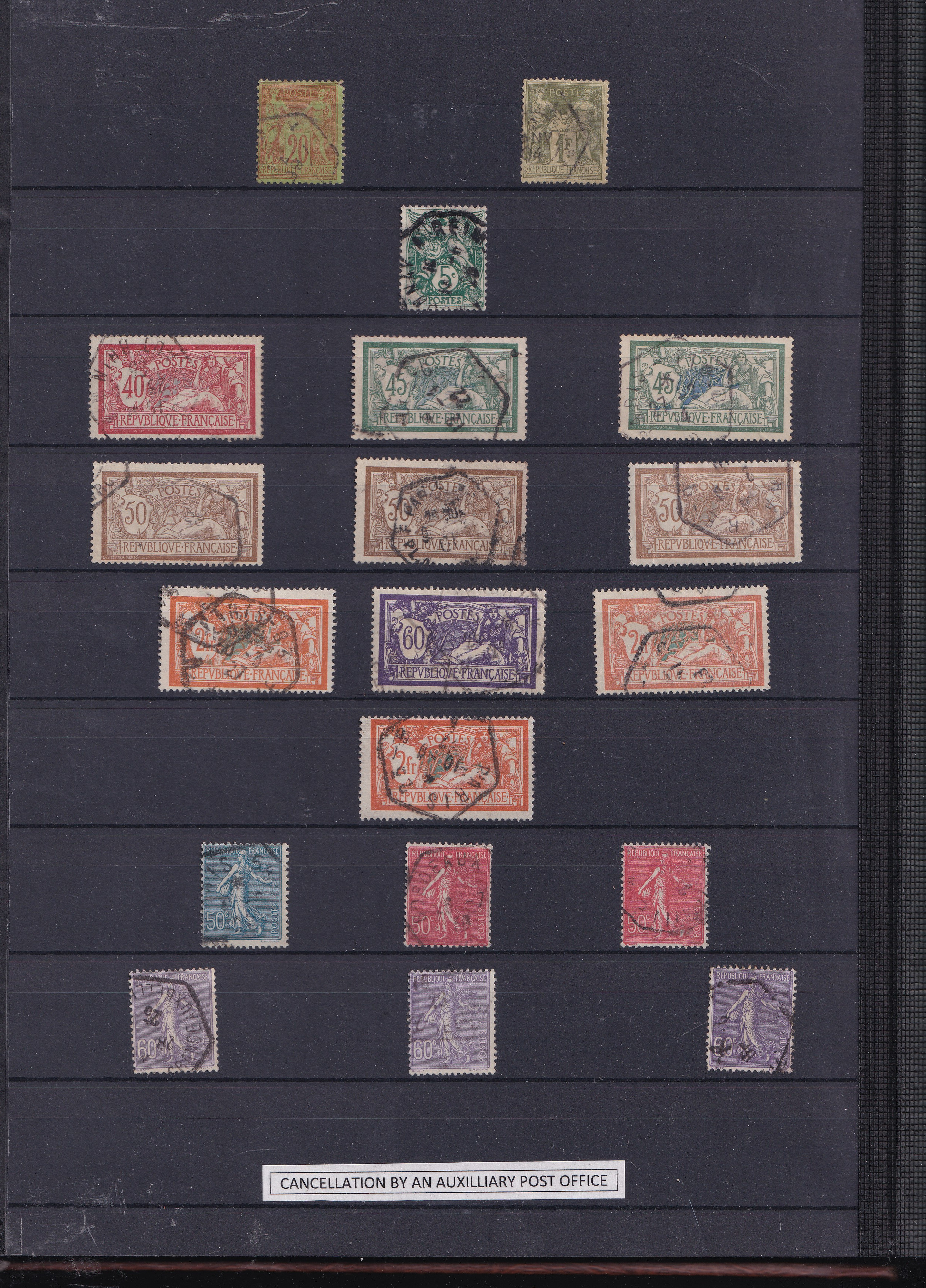 a collection of stamps in a book