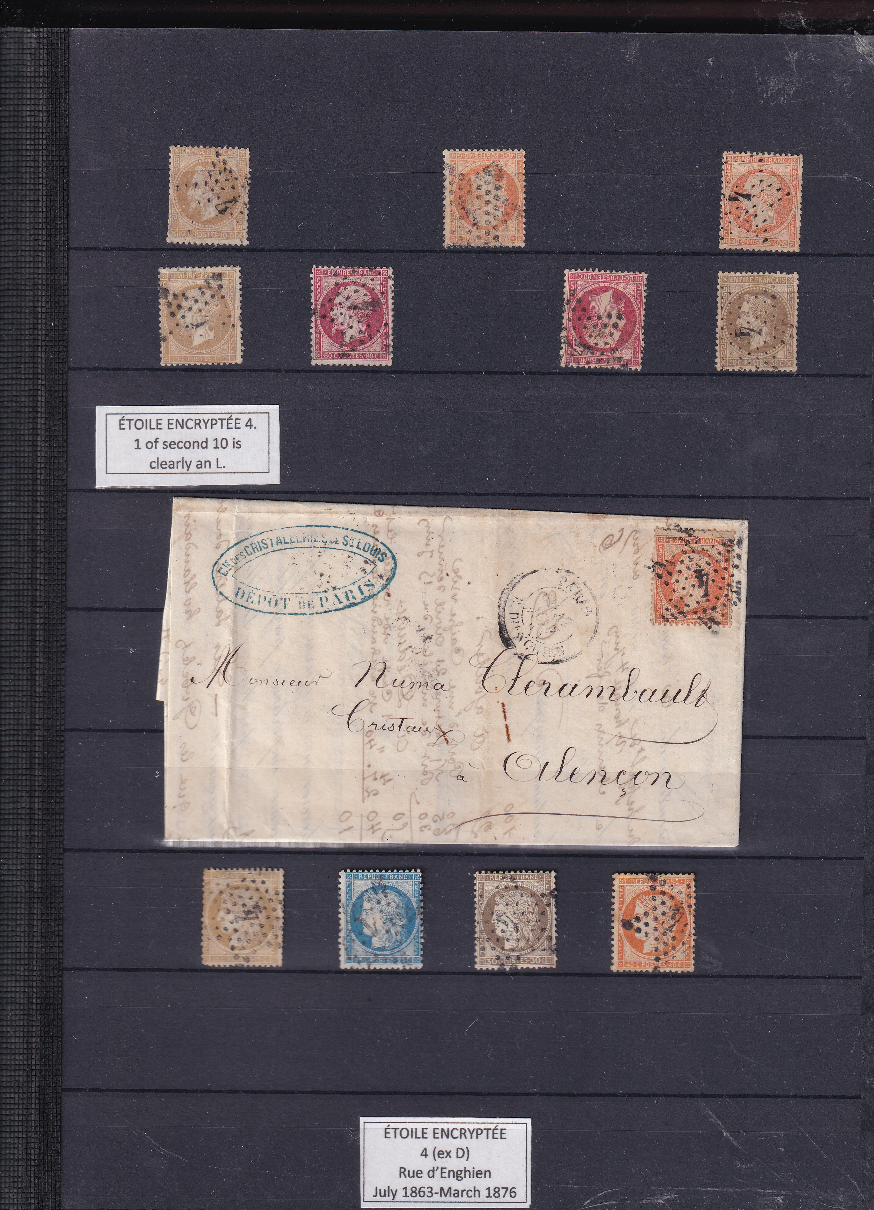 a collection of stamps in a binder
