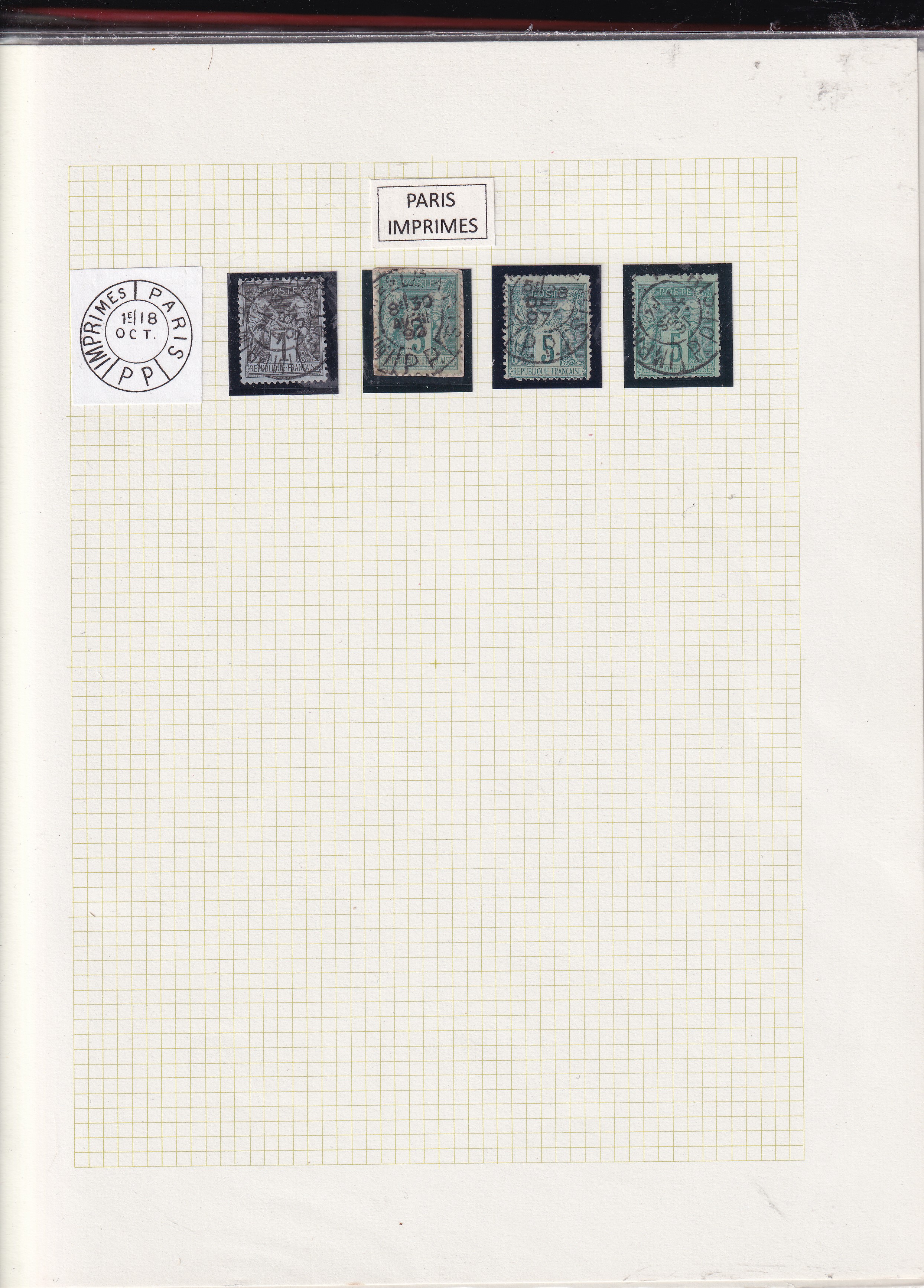 a group of stamps on a white background