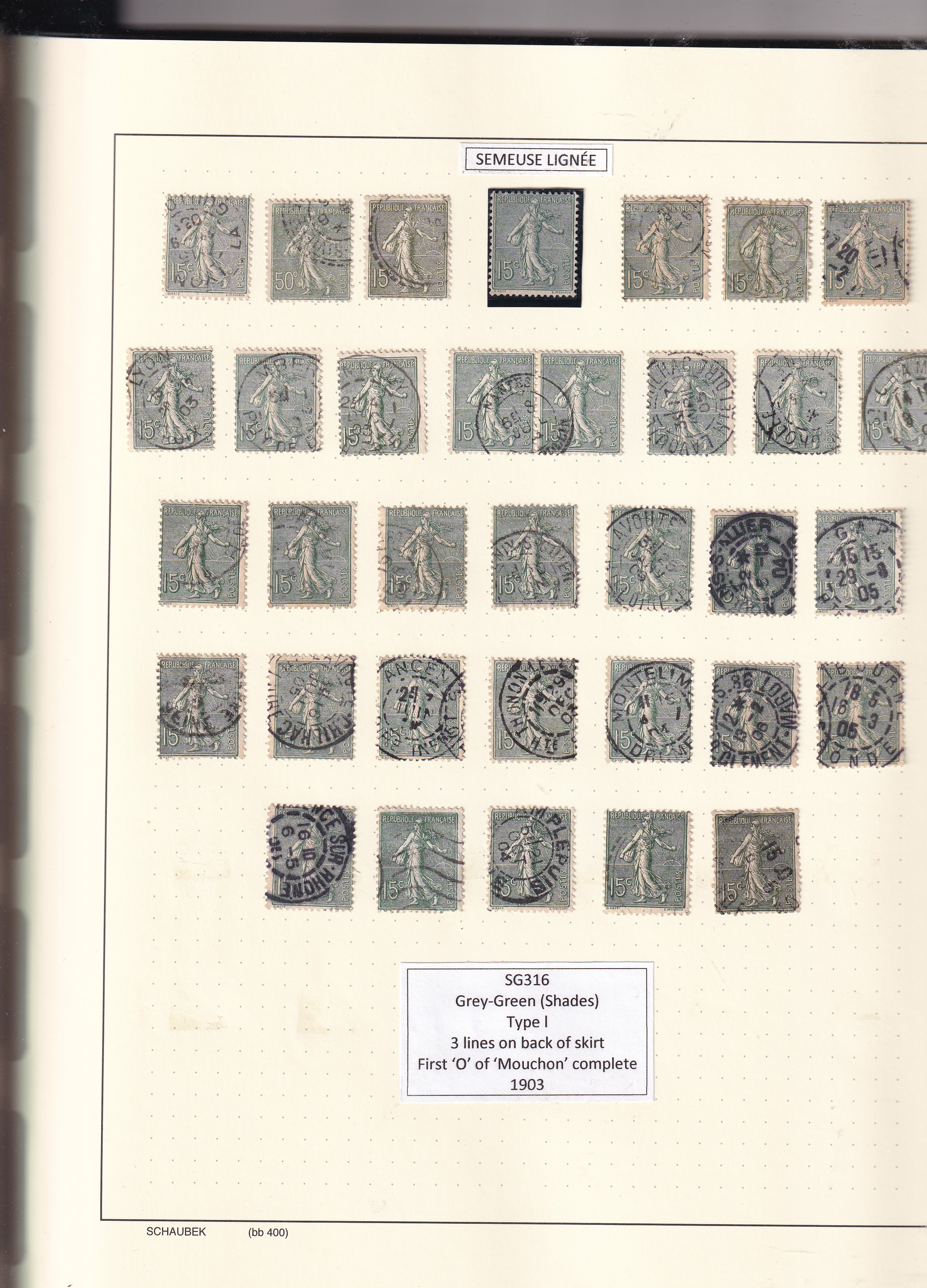 a collection of stamps in a book