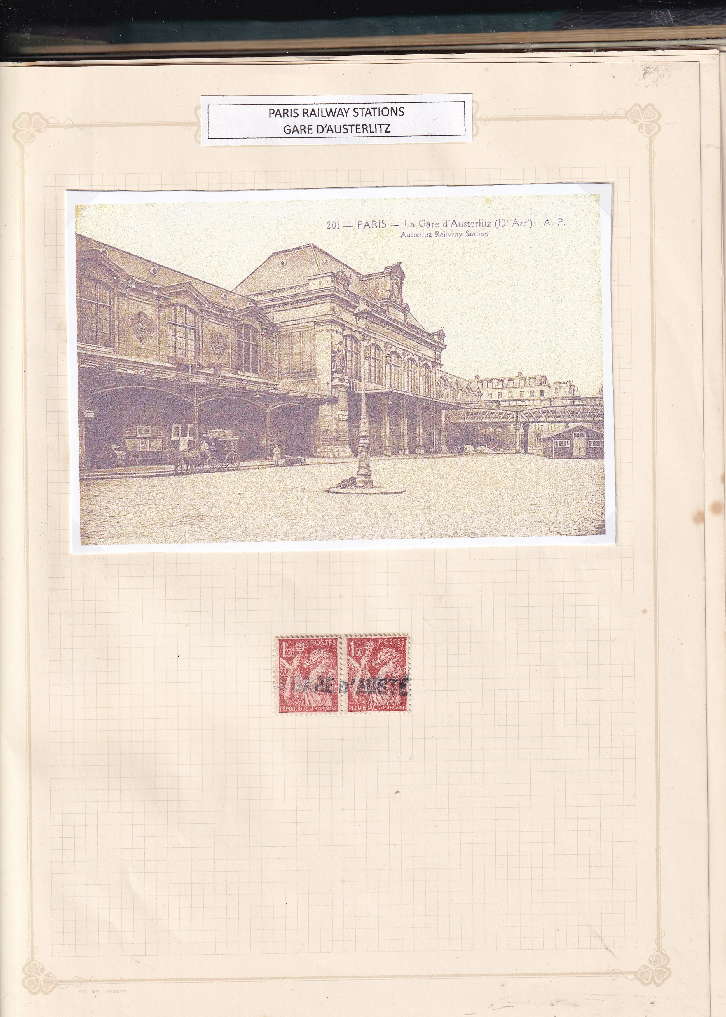 a stamp on a paper
