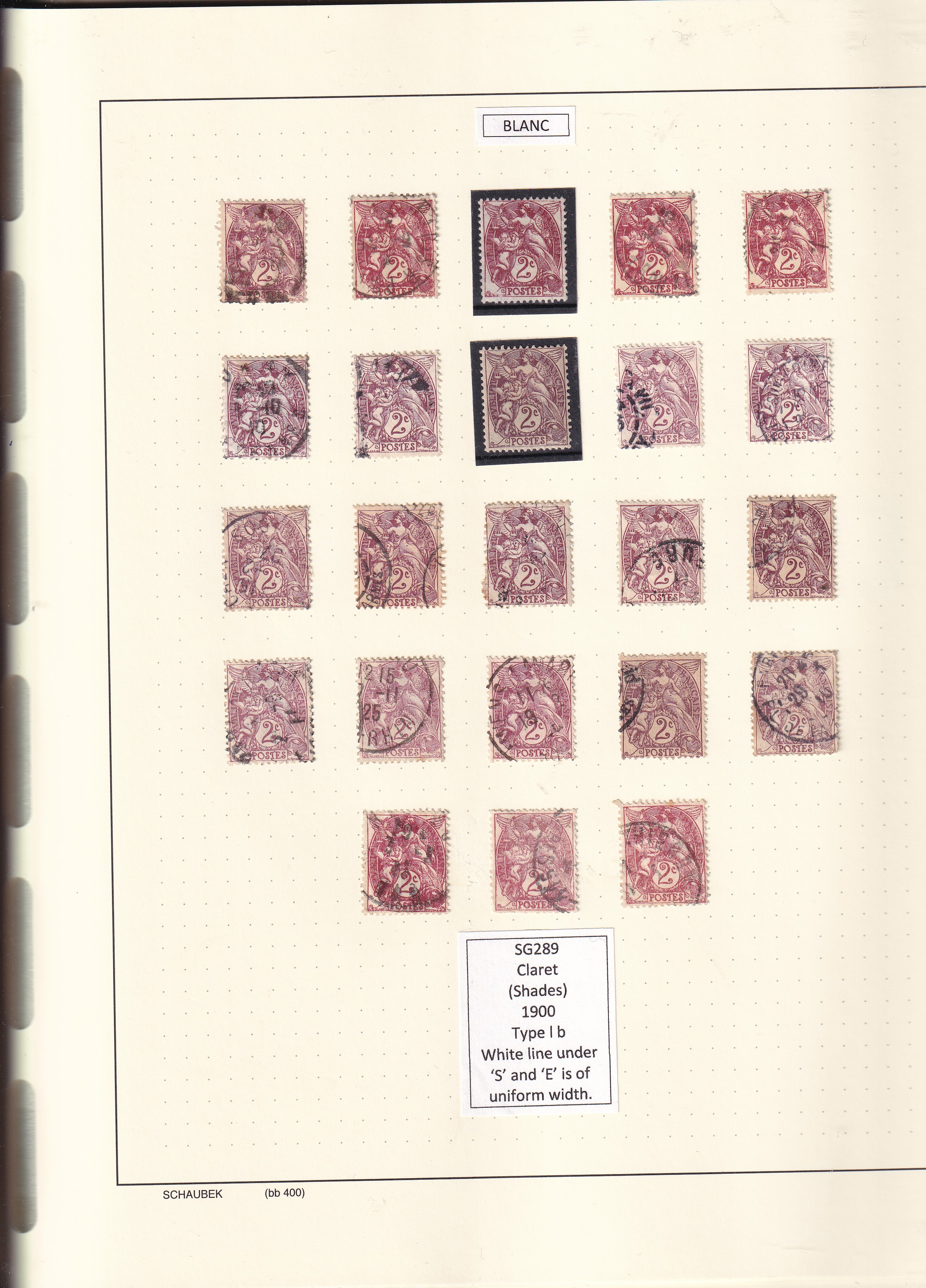 a collection of stamps in a notebook