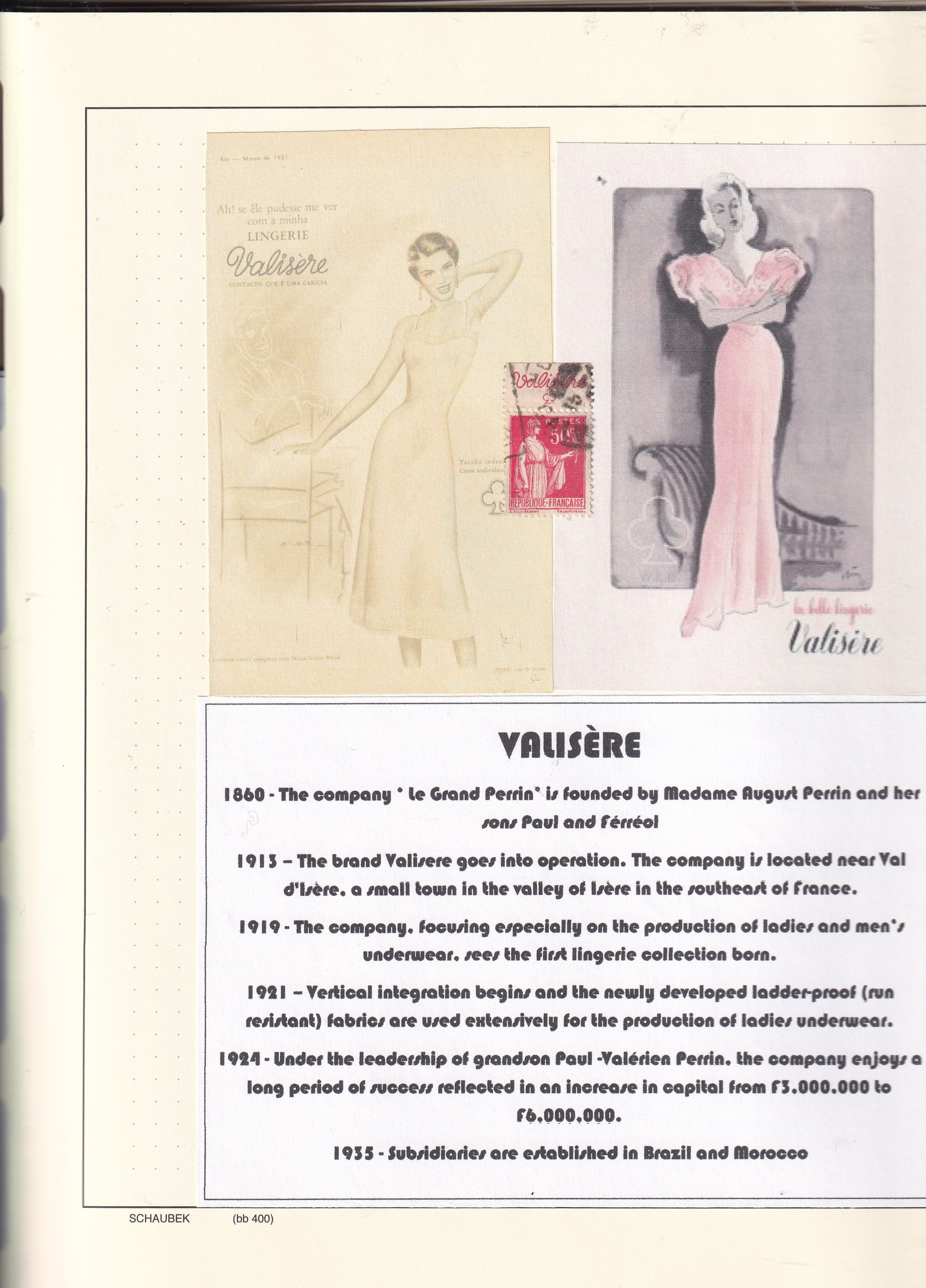 a page of a book with a picture of a woman and a note