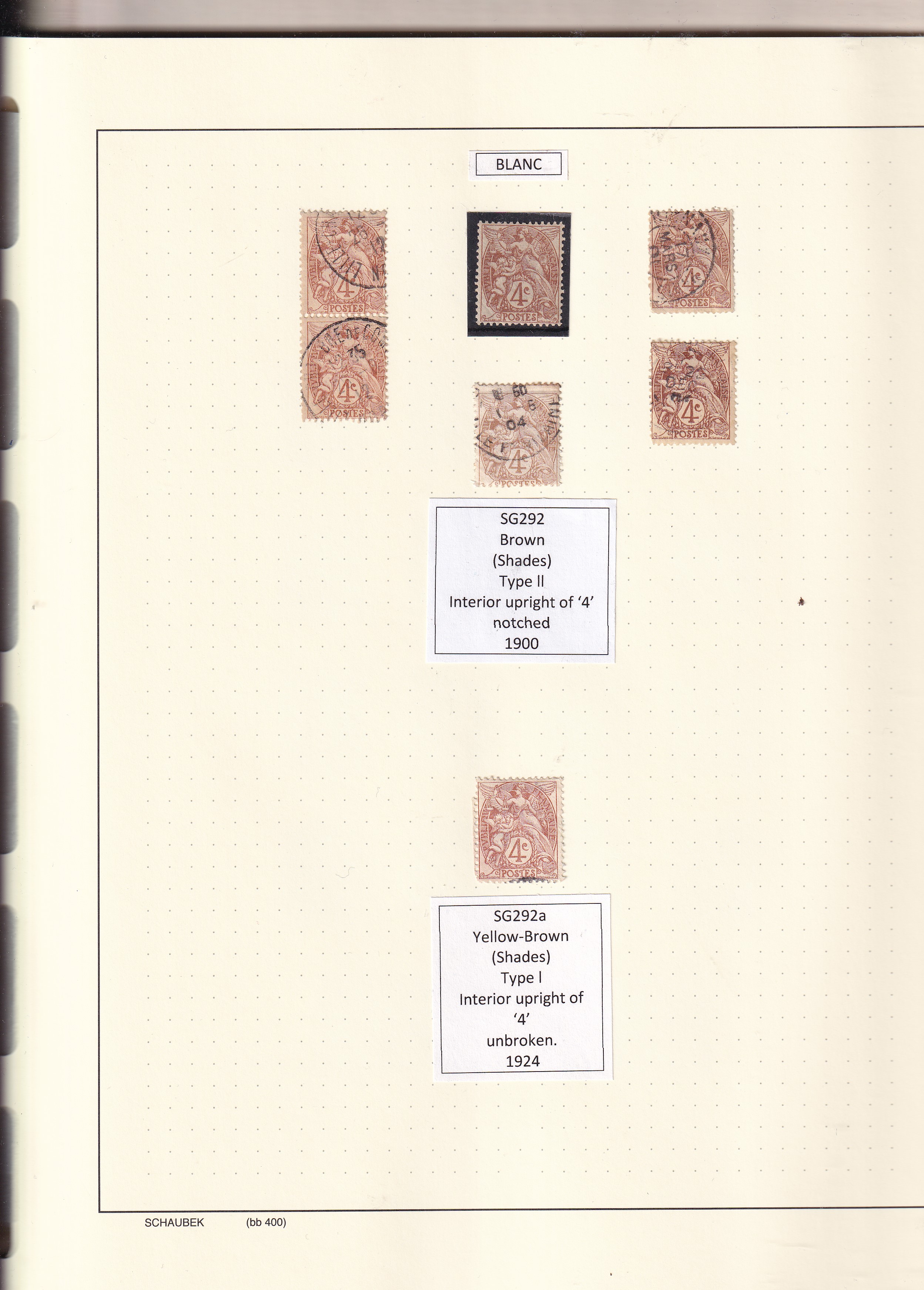 a collection of stamps in a notebook