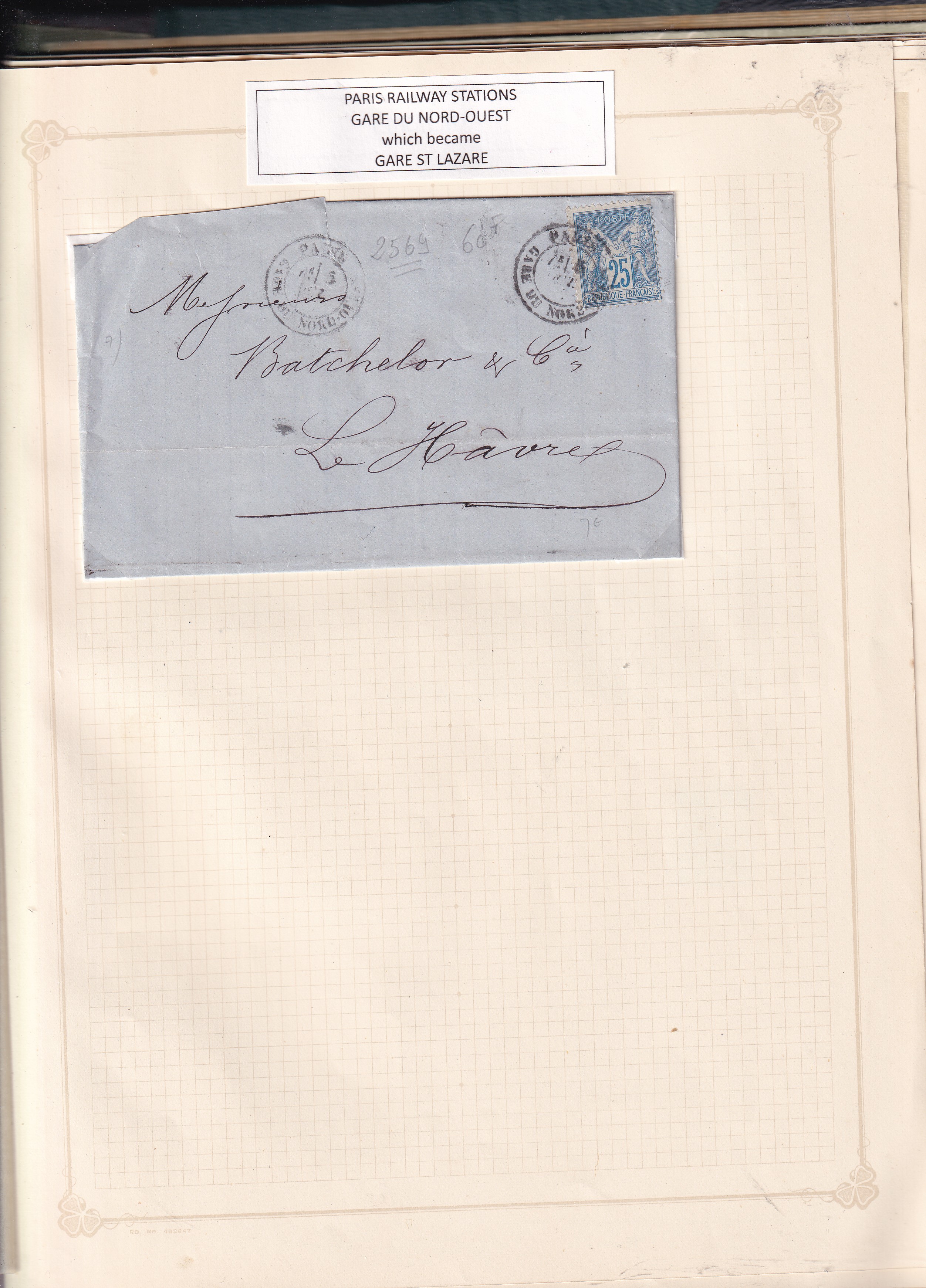 a piece of paper with a stamp on it