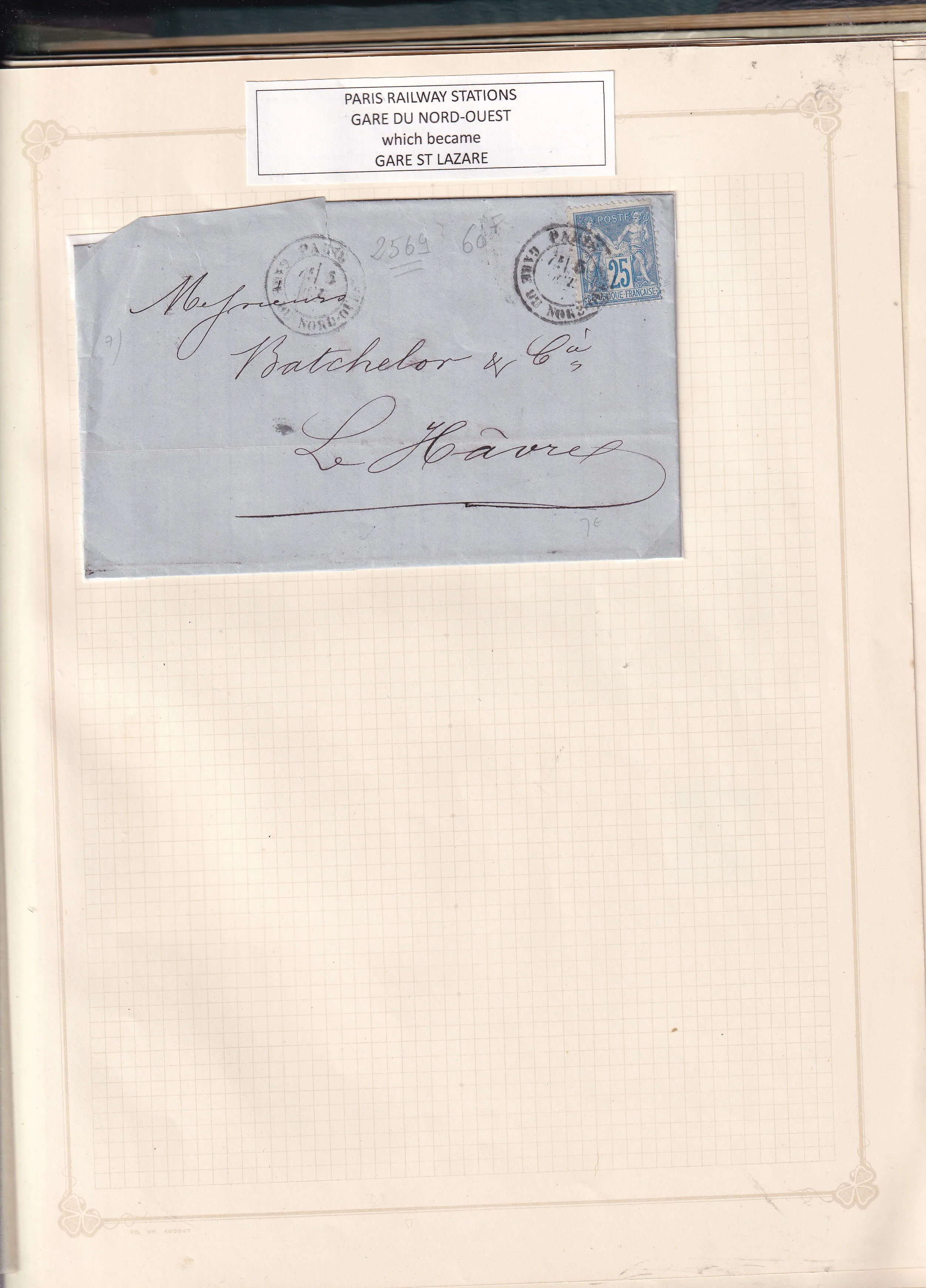 a piece of paper with a stamp on it
