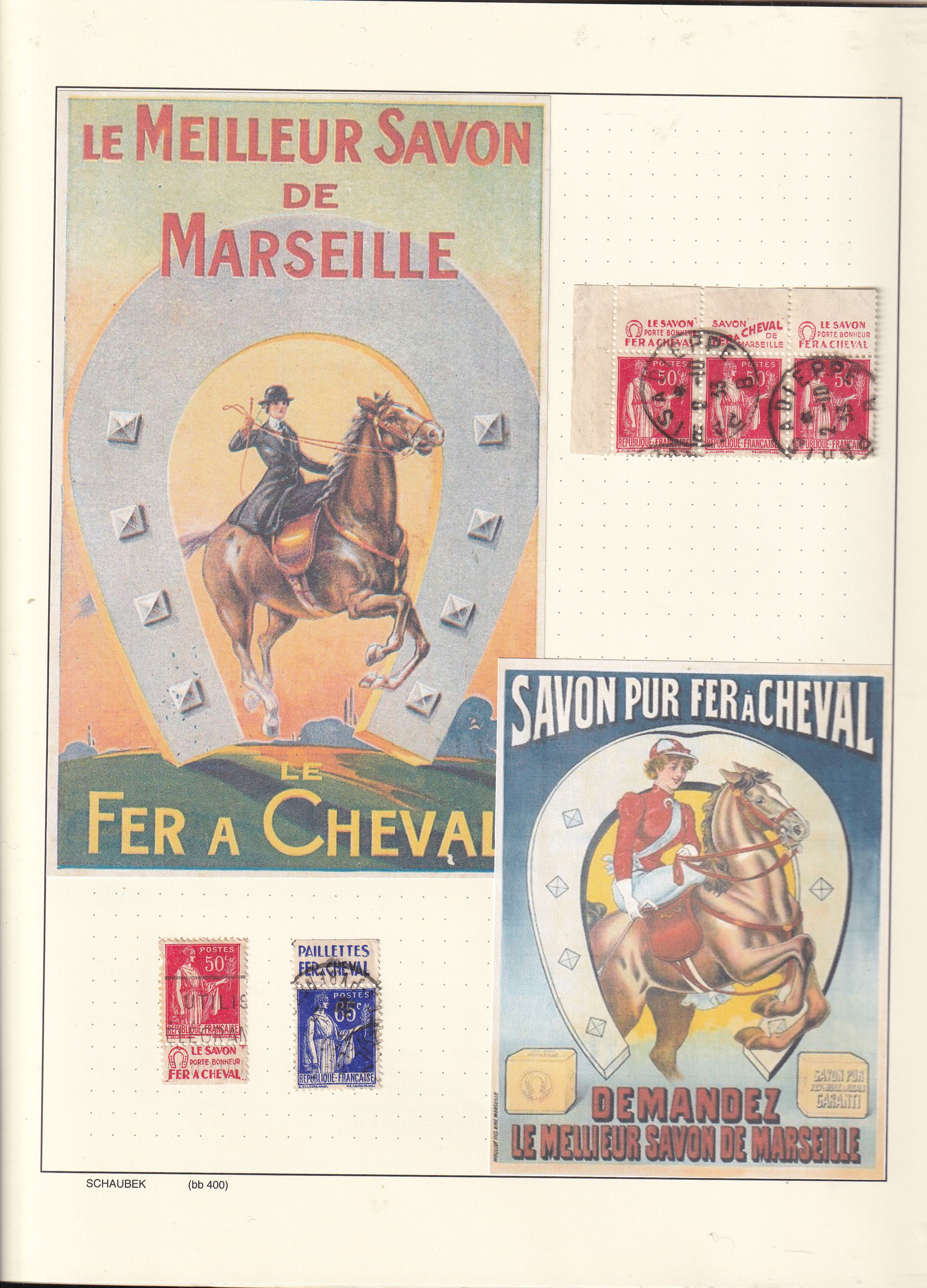 a collection of stamps and posters