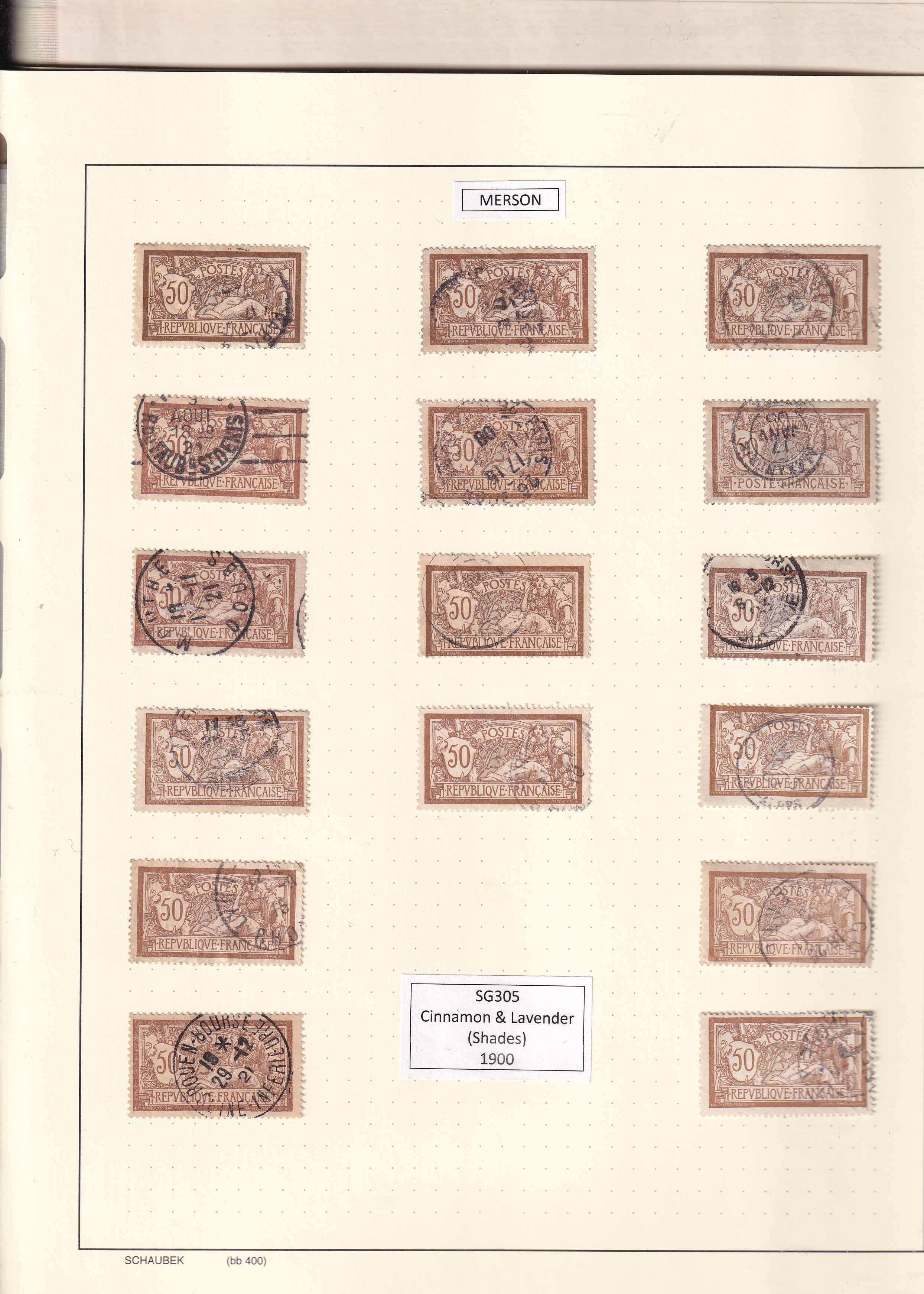 a collection of stamps in a book