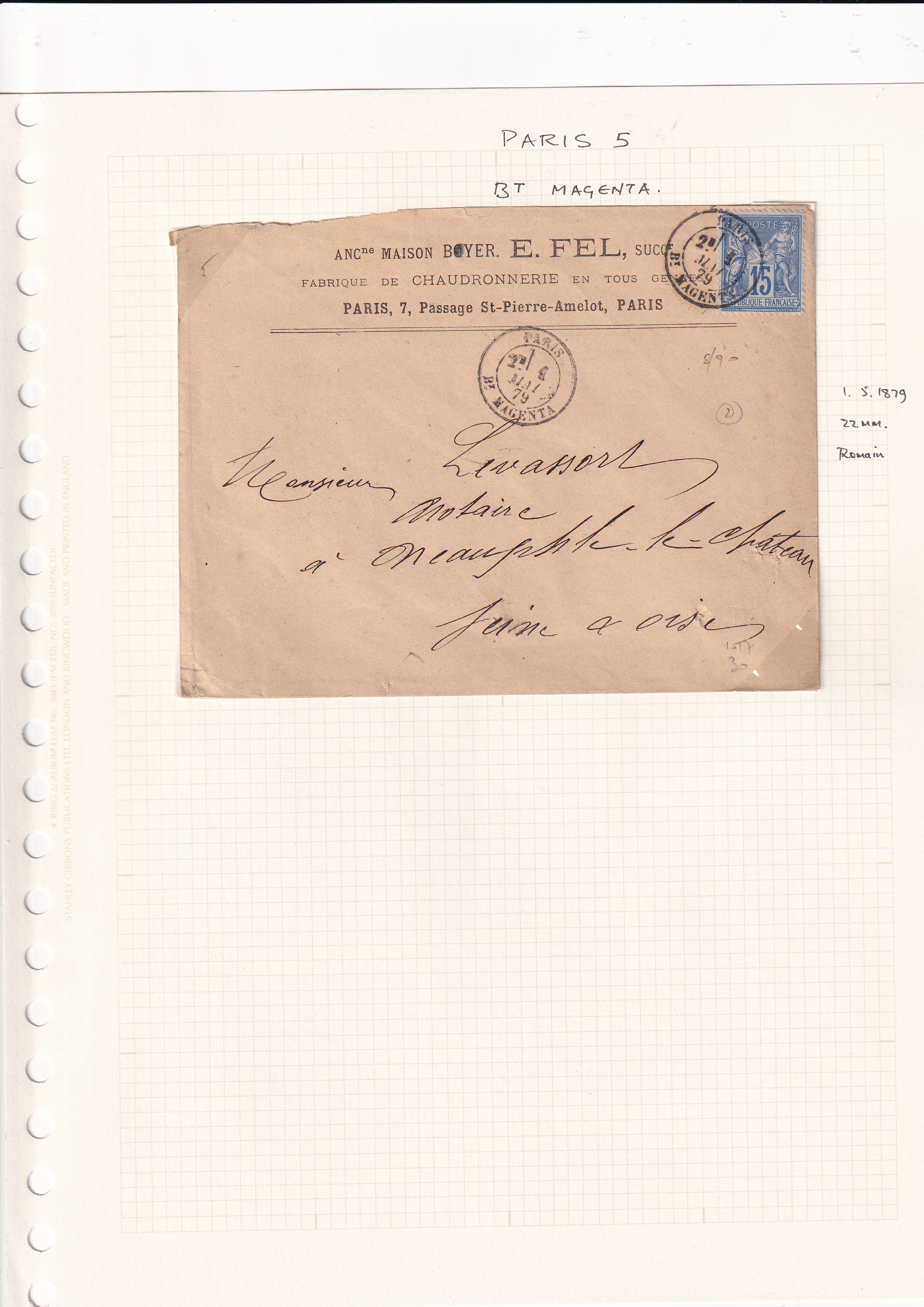 a brown envelope with a stamp on it