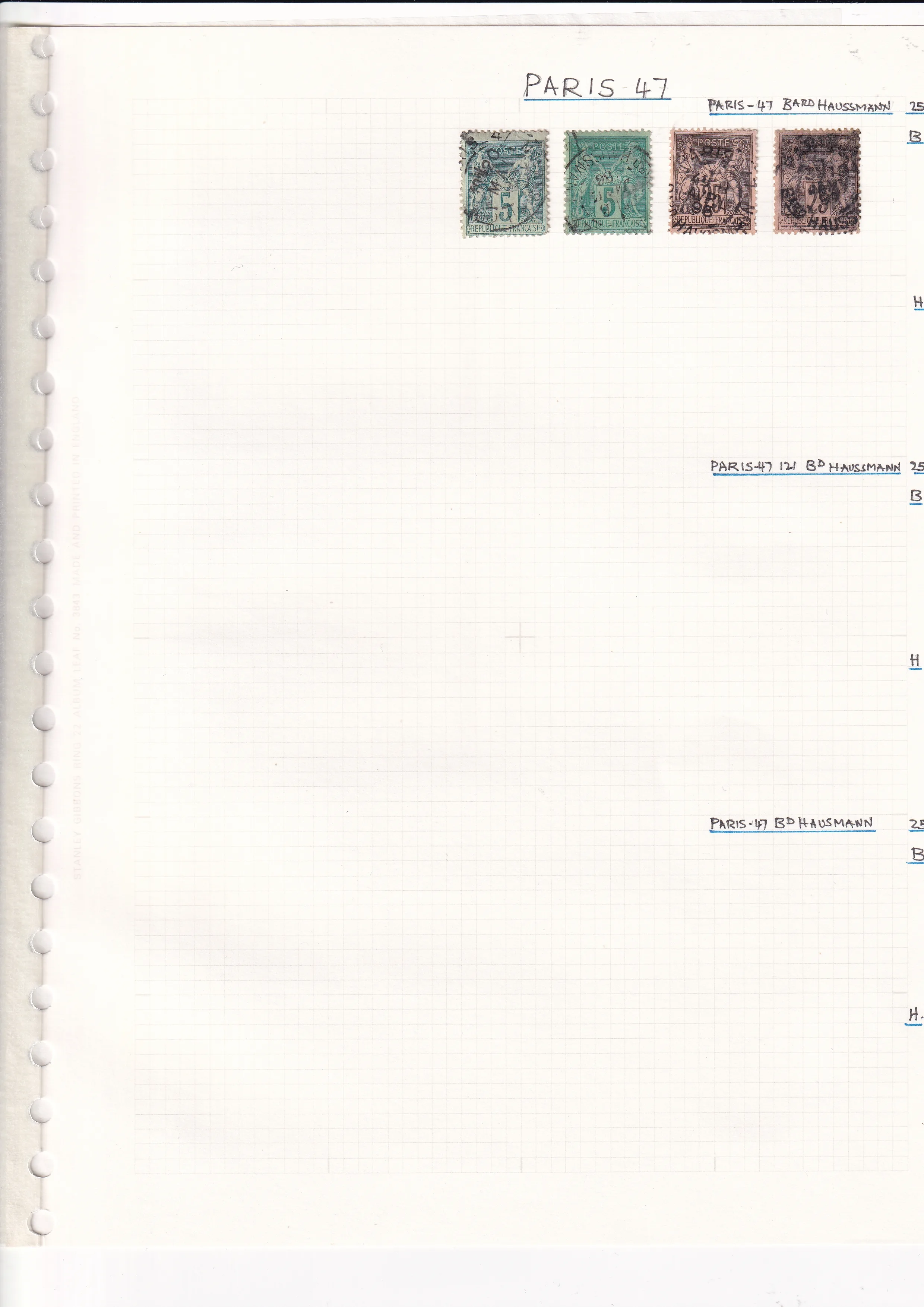 a piece of paper with stamps on it