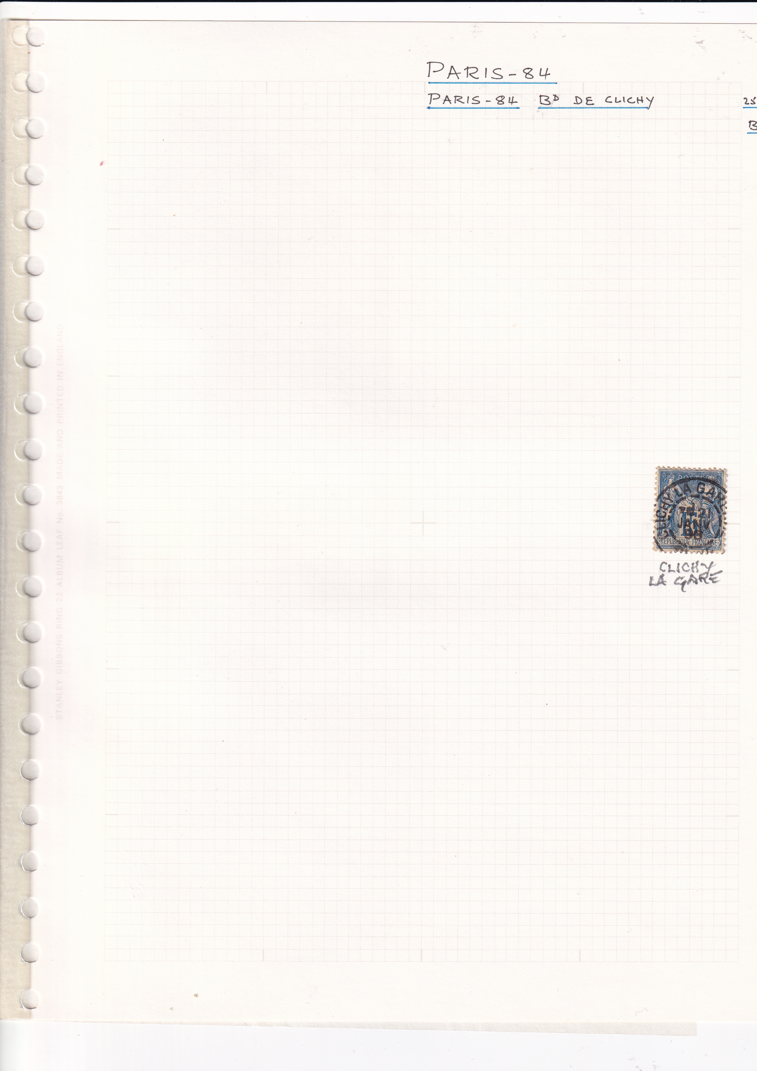 a white paper with a stamp on it