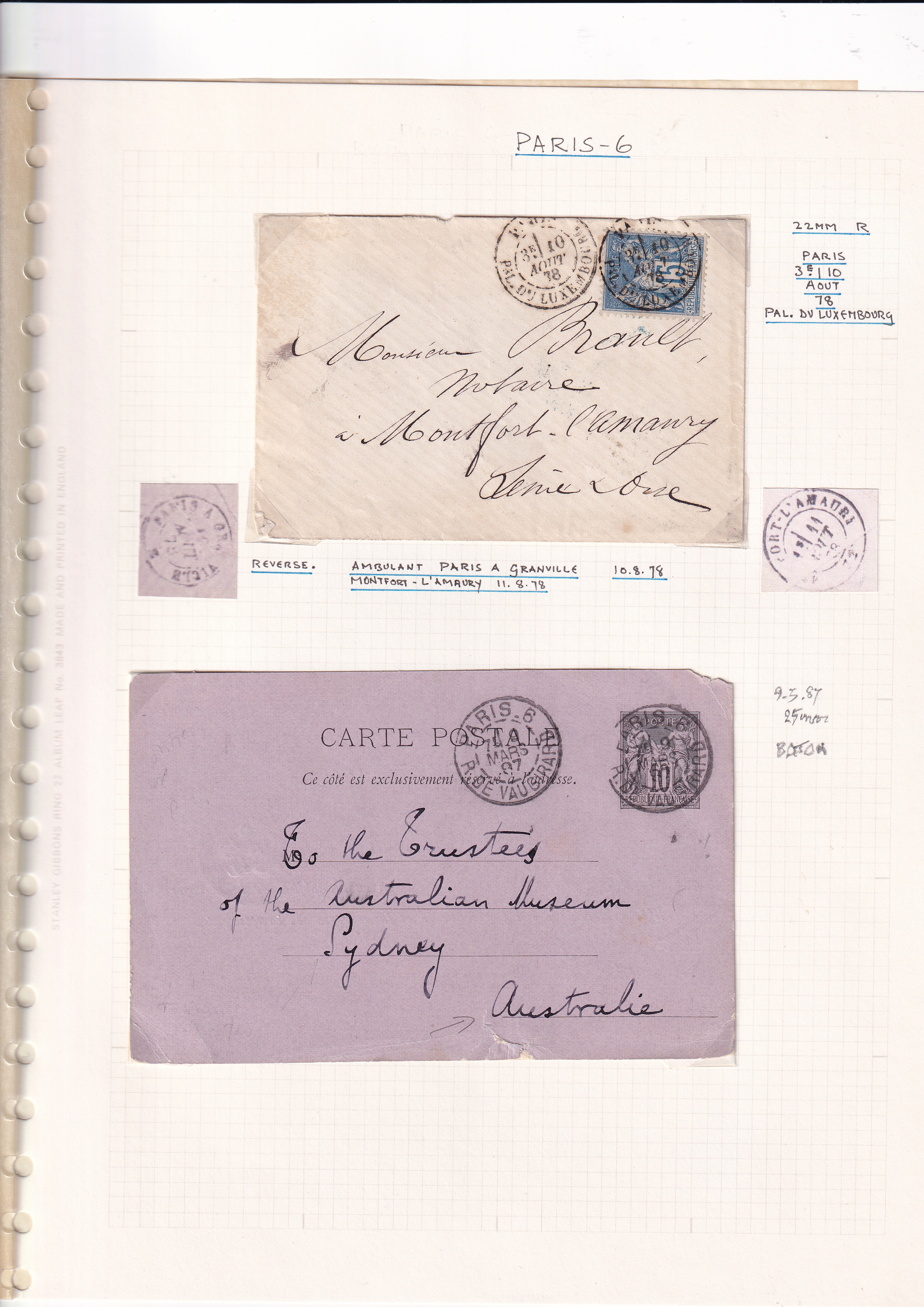 a collection of stamps and envelopes