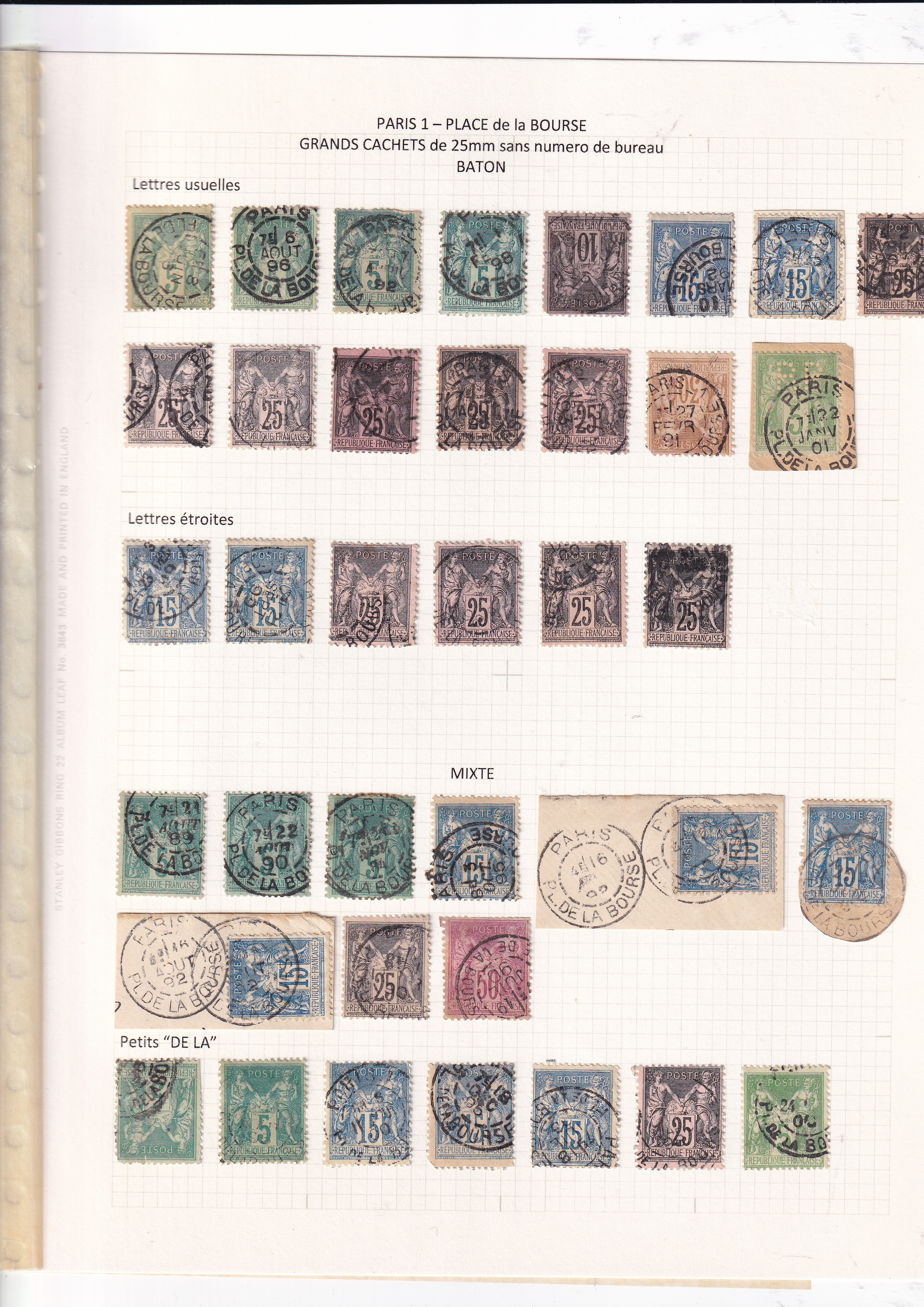 a collection of stamps in a book