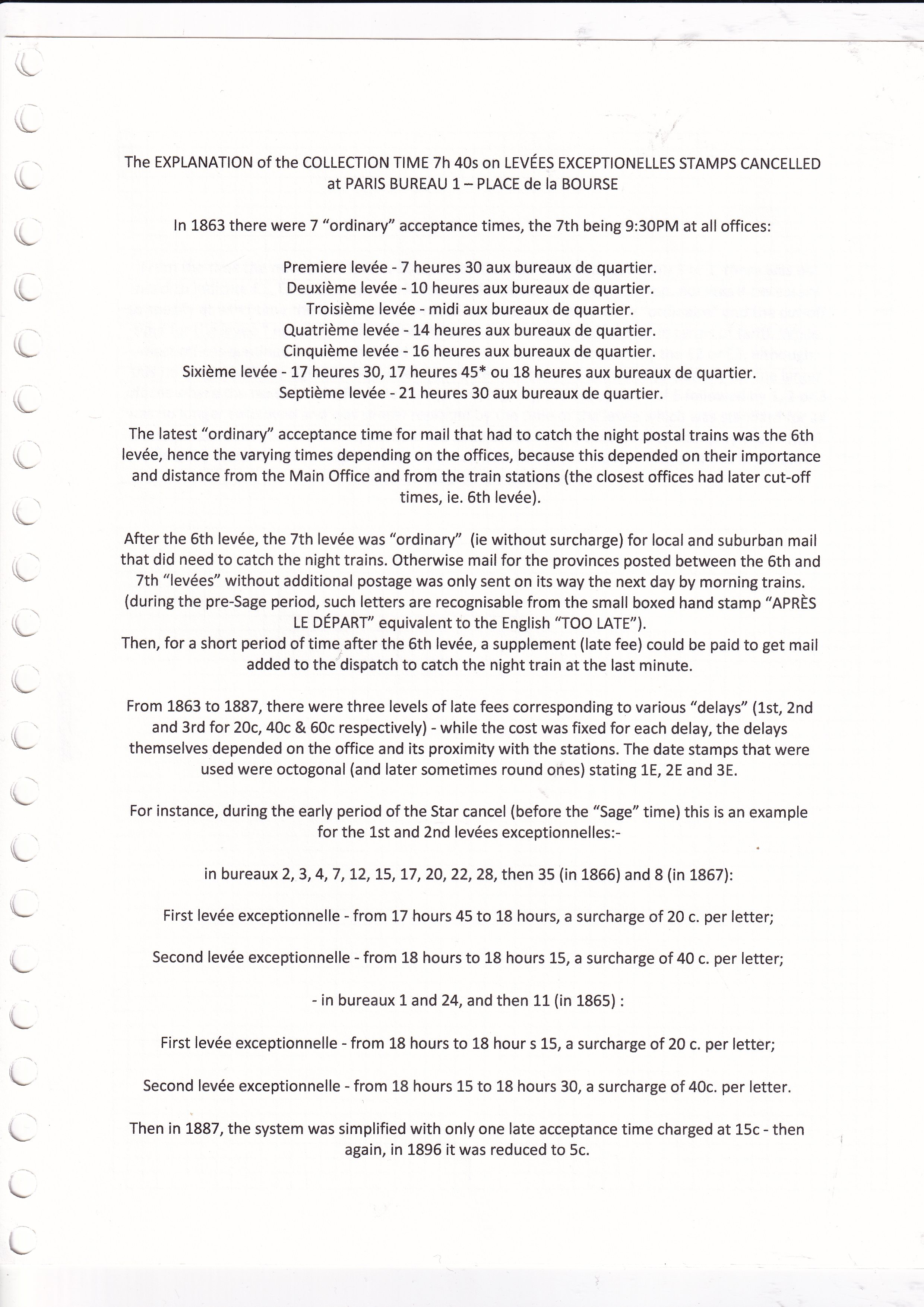 a paper with text on it