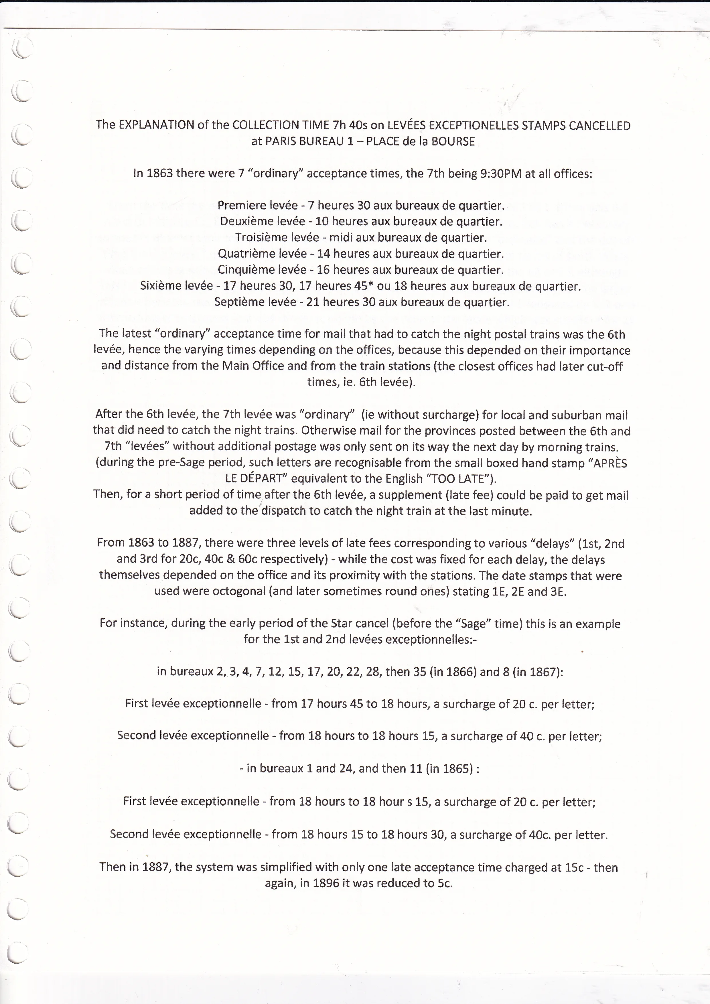a paper with text on it