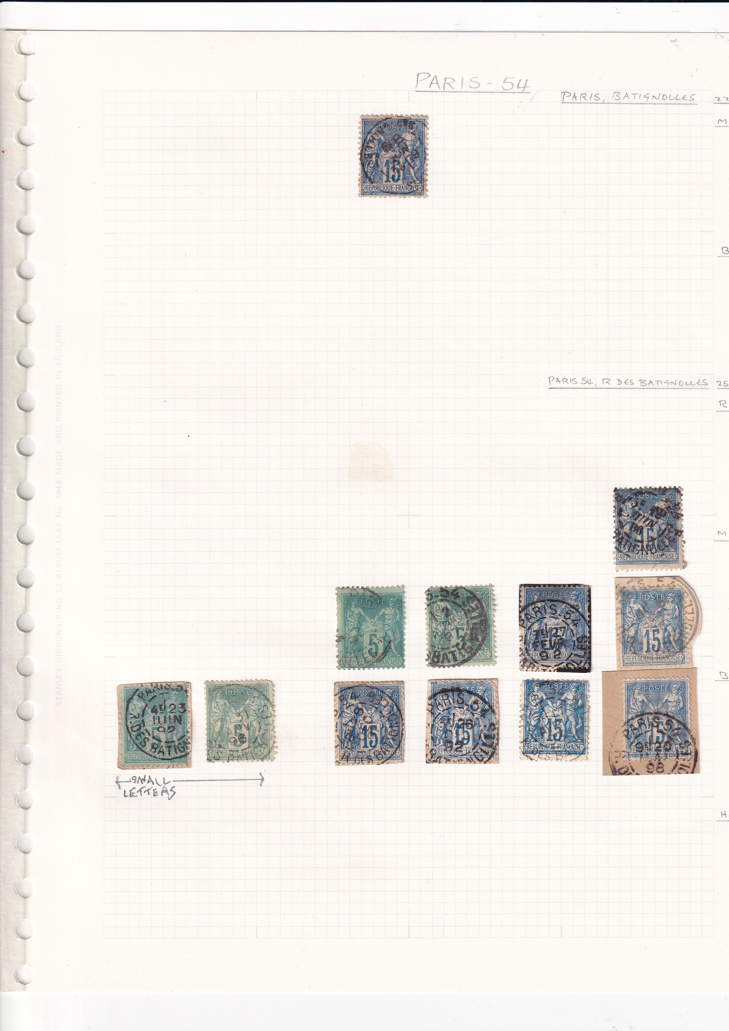 a graph paper with stamps