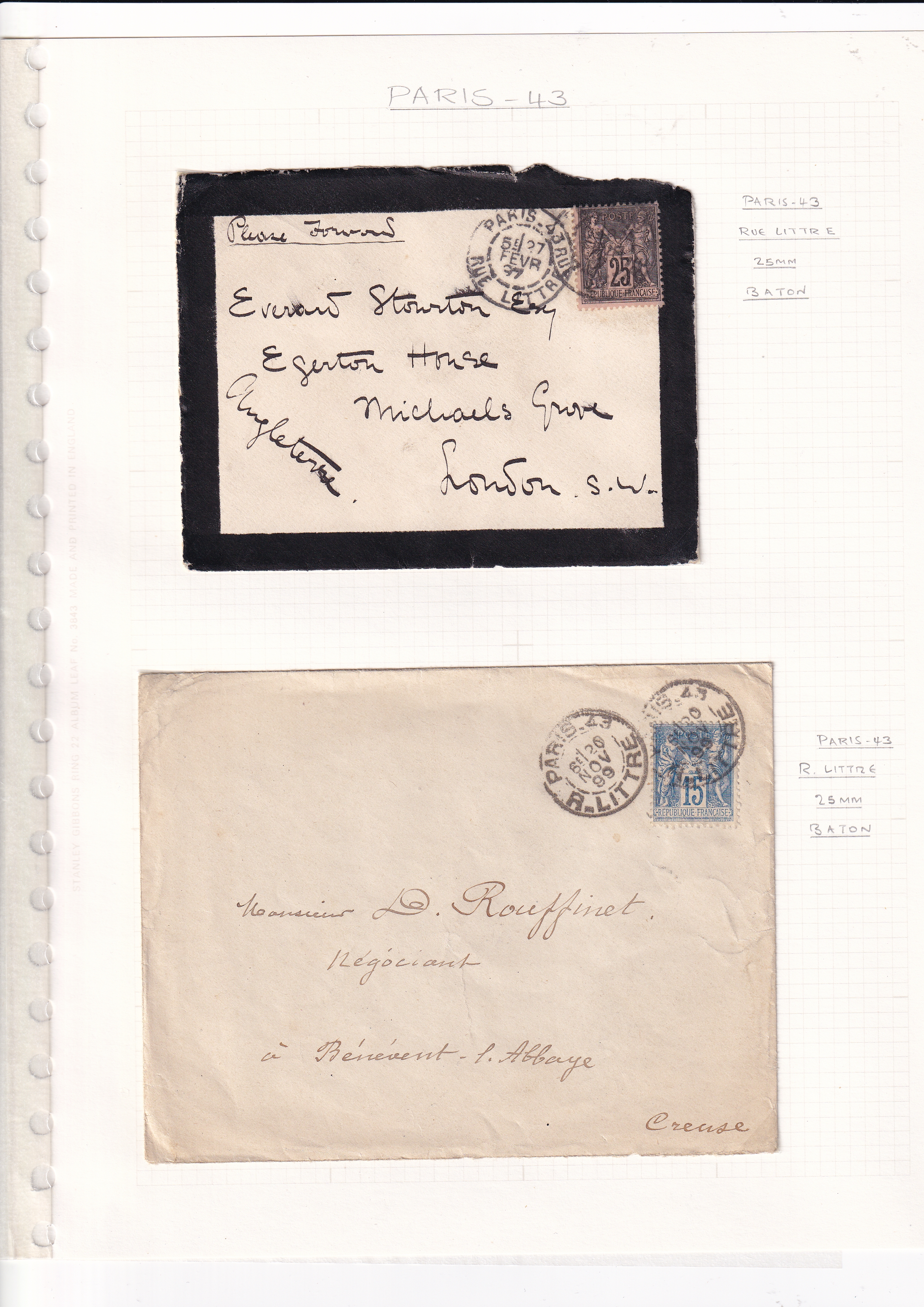 a close-up of a letter