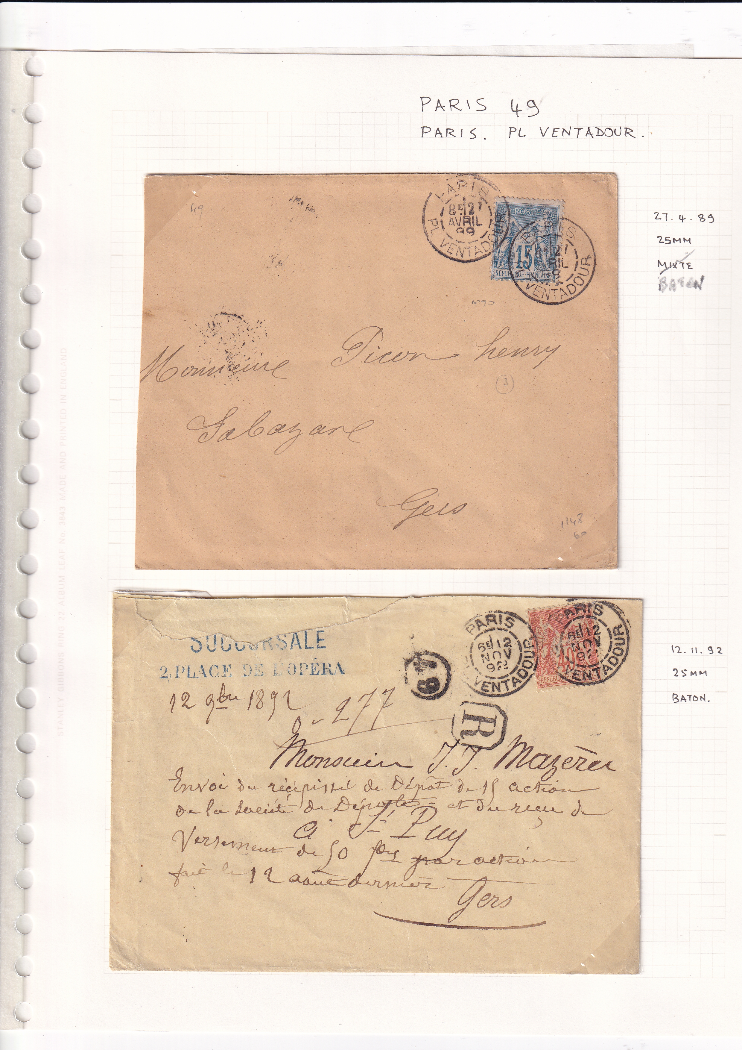 a paper with writing on it