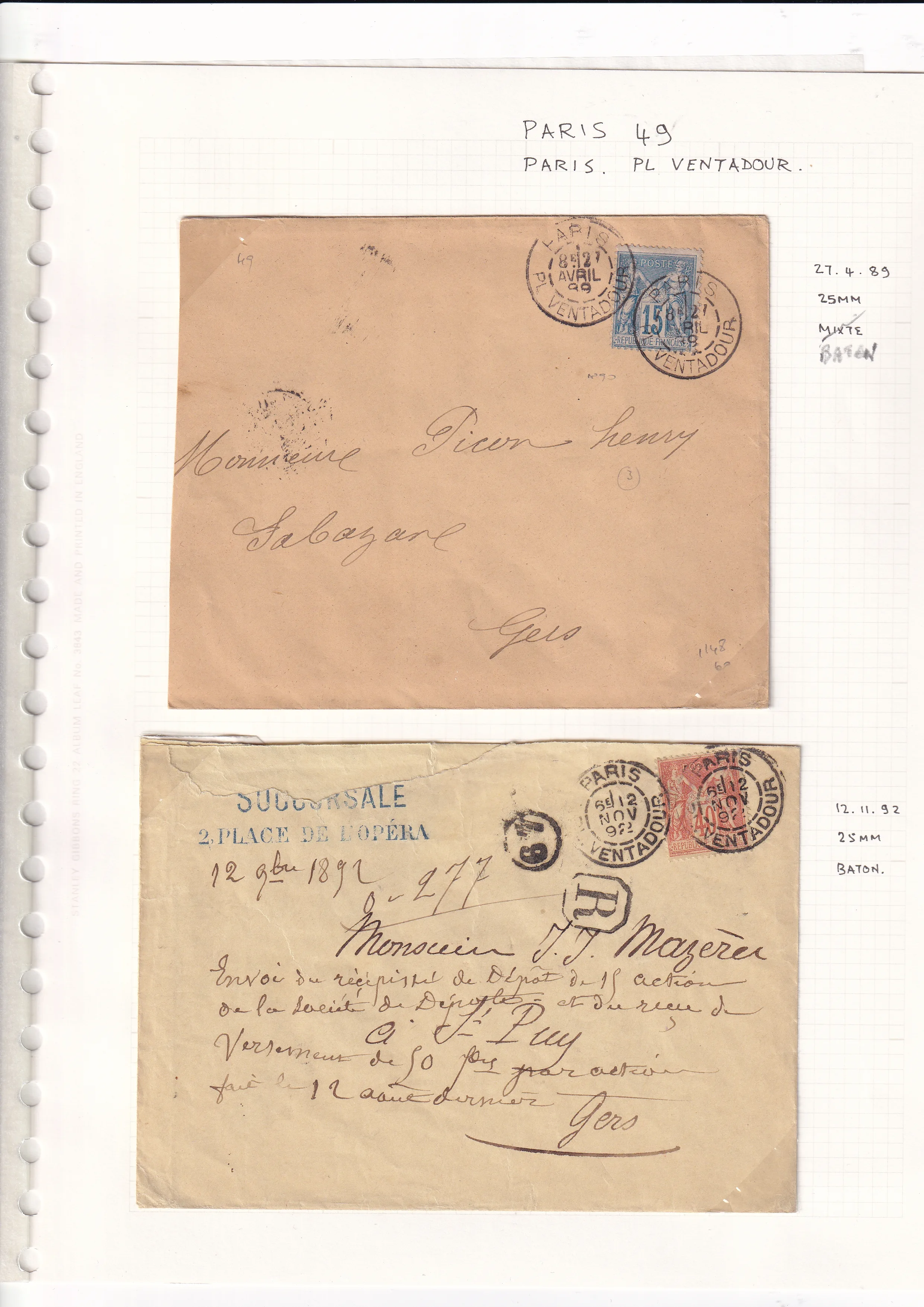 a paper with writing on it