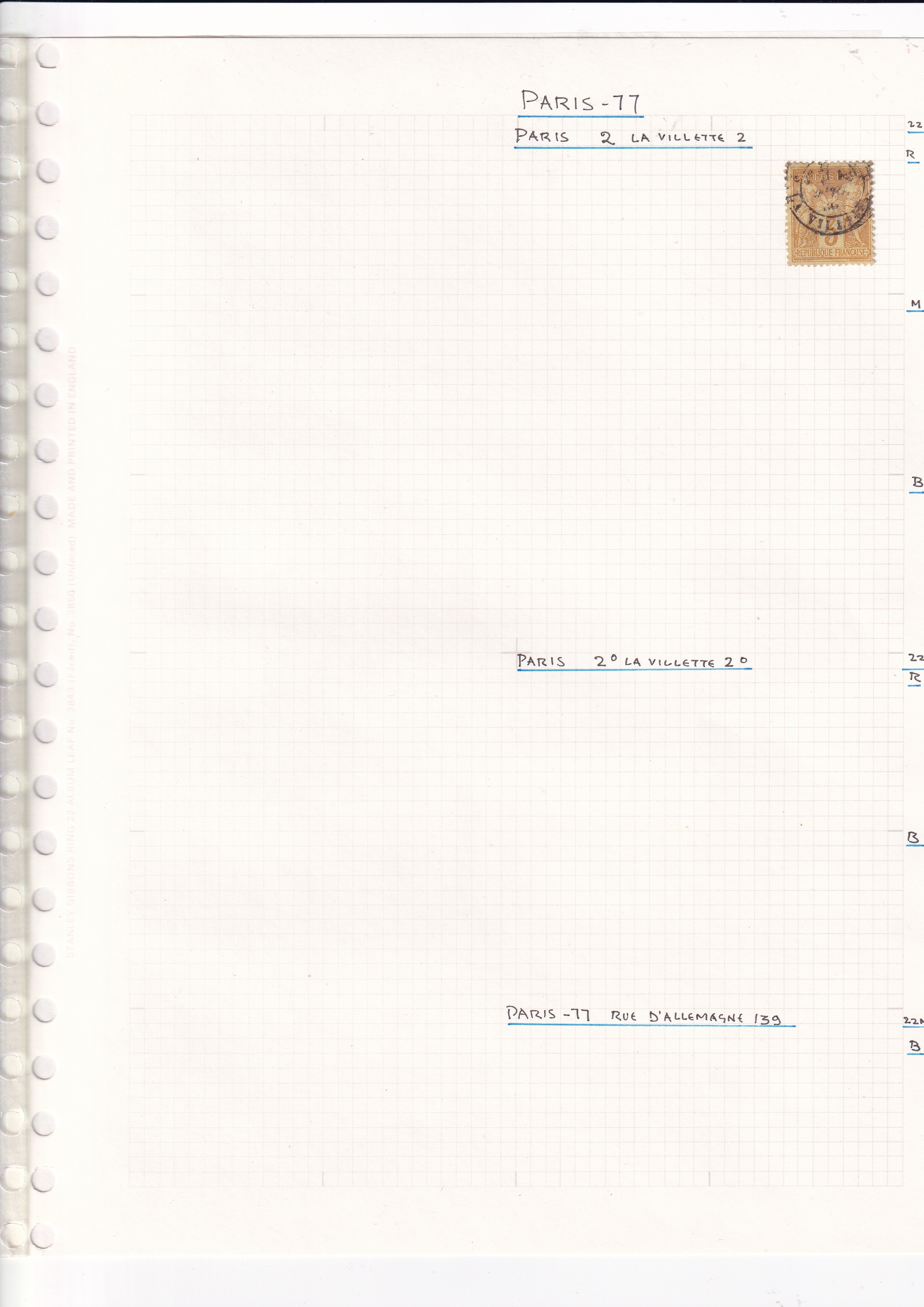 a piece of paper with a stamp on it