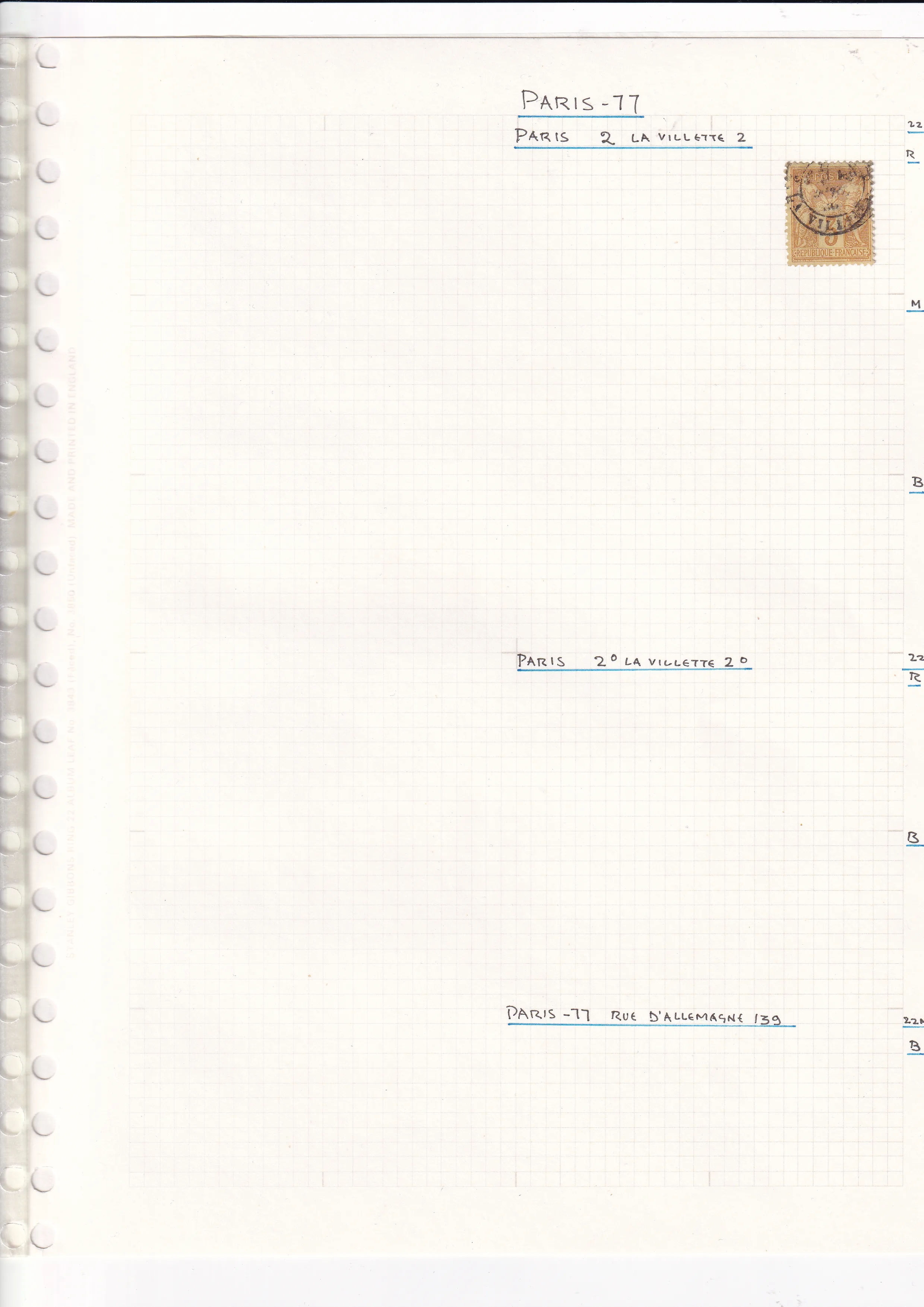a piece of paper with a stamp on it