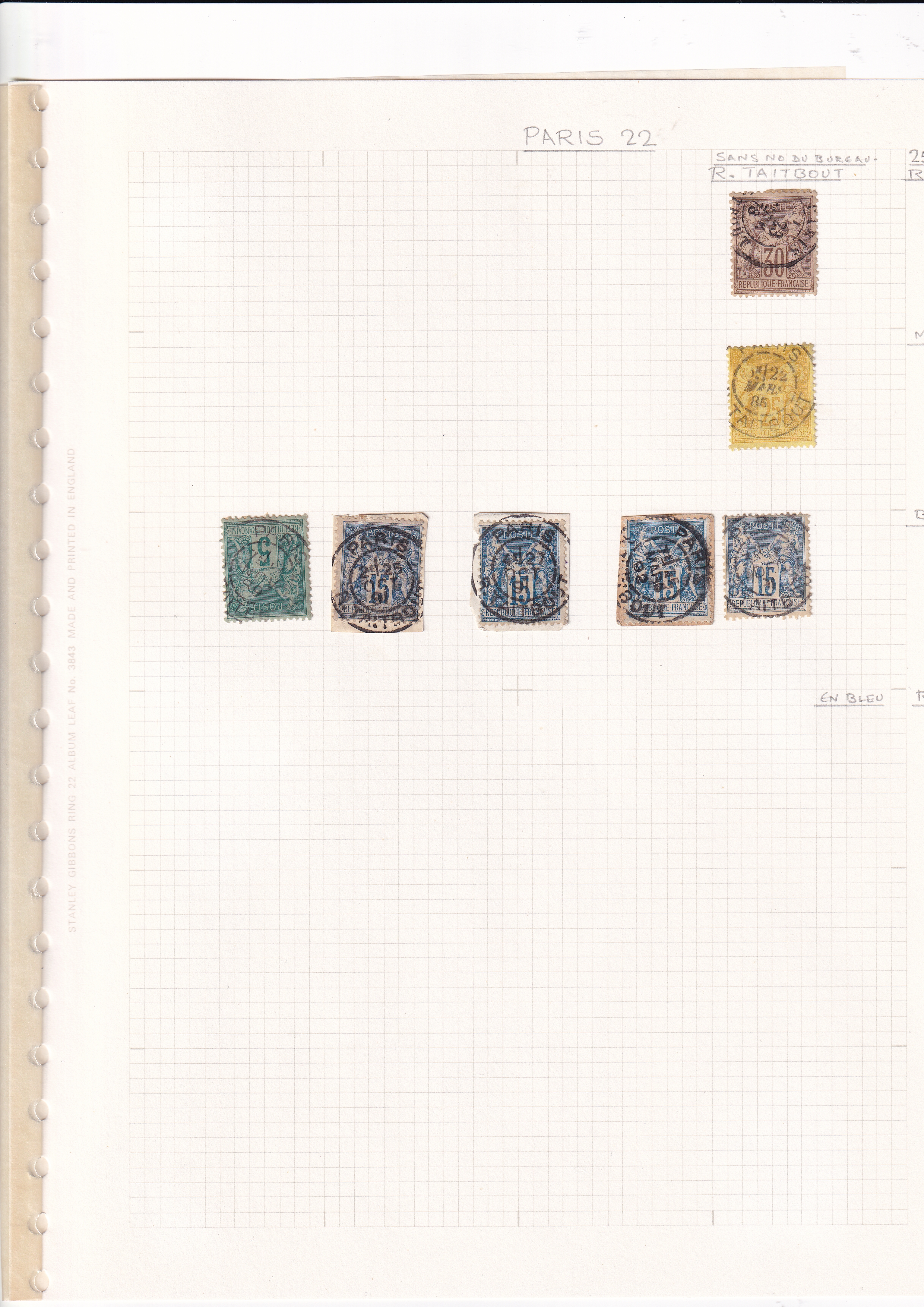 a group of postage stamps on a graph paper