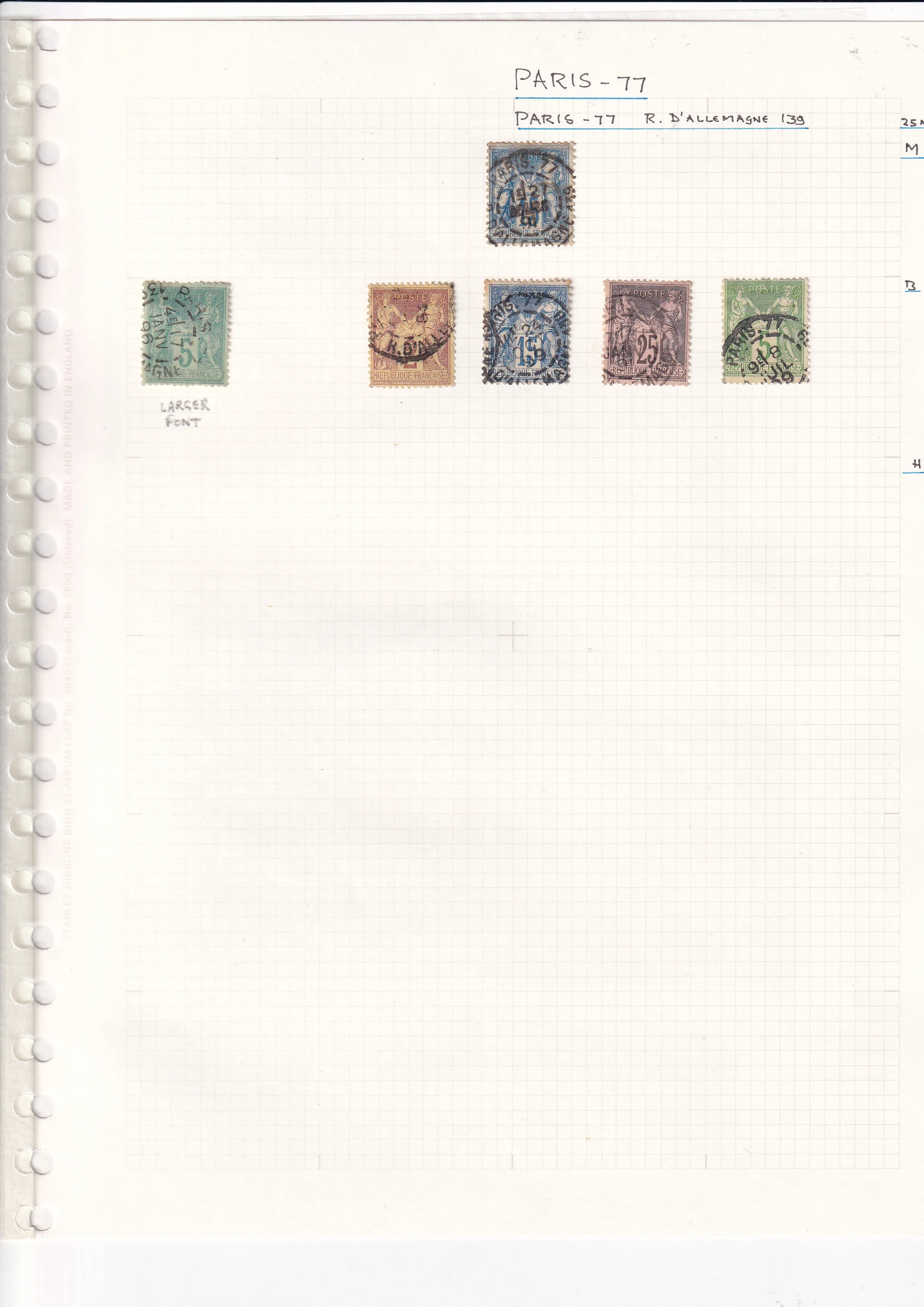 a paper with stamps on it