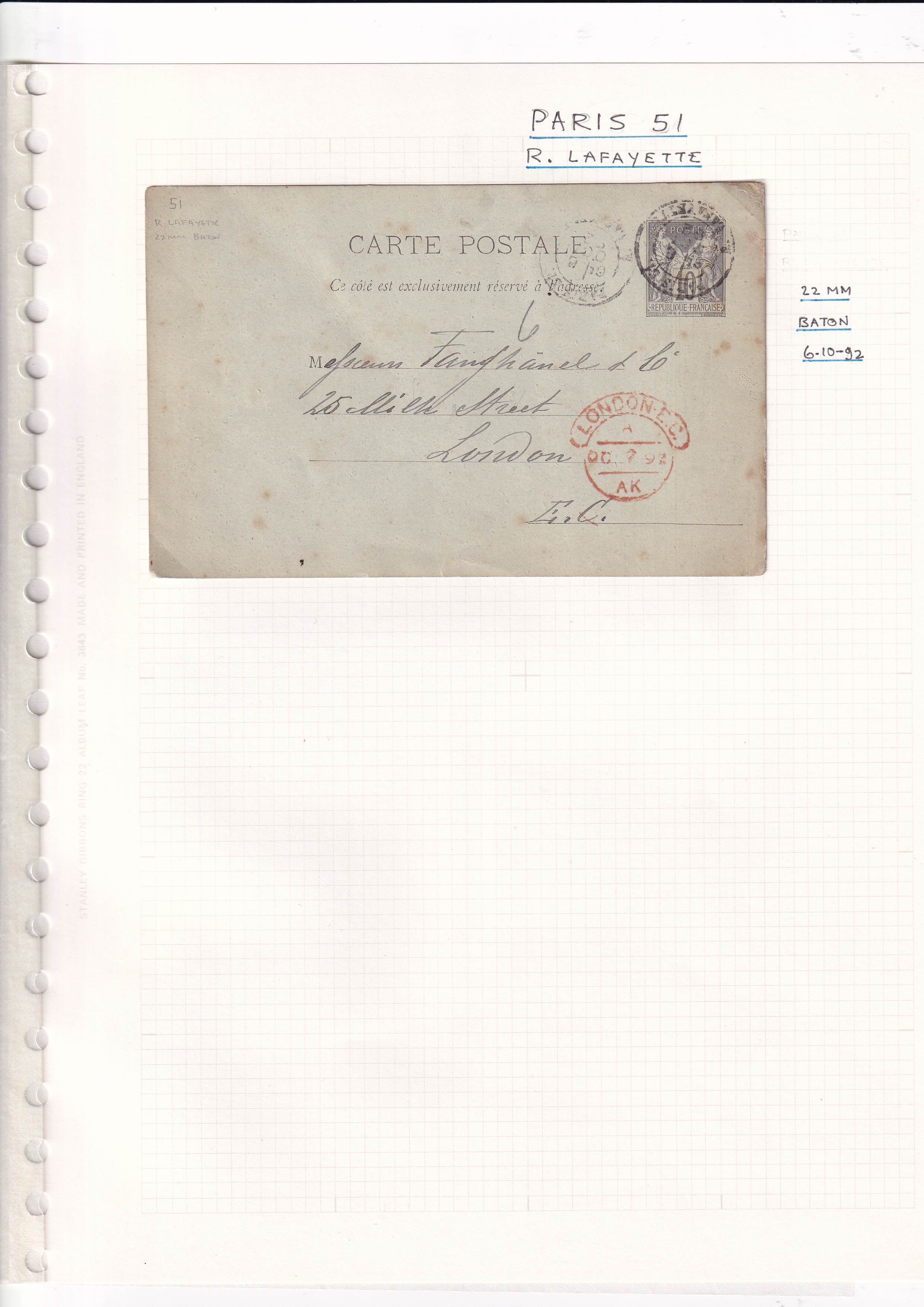 a paper with a stamp on it