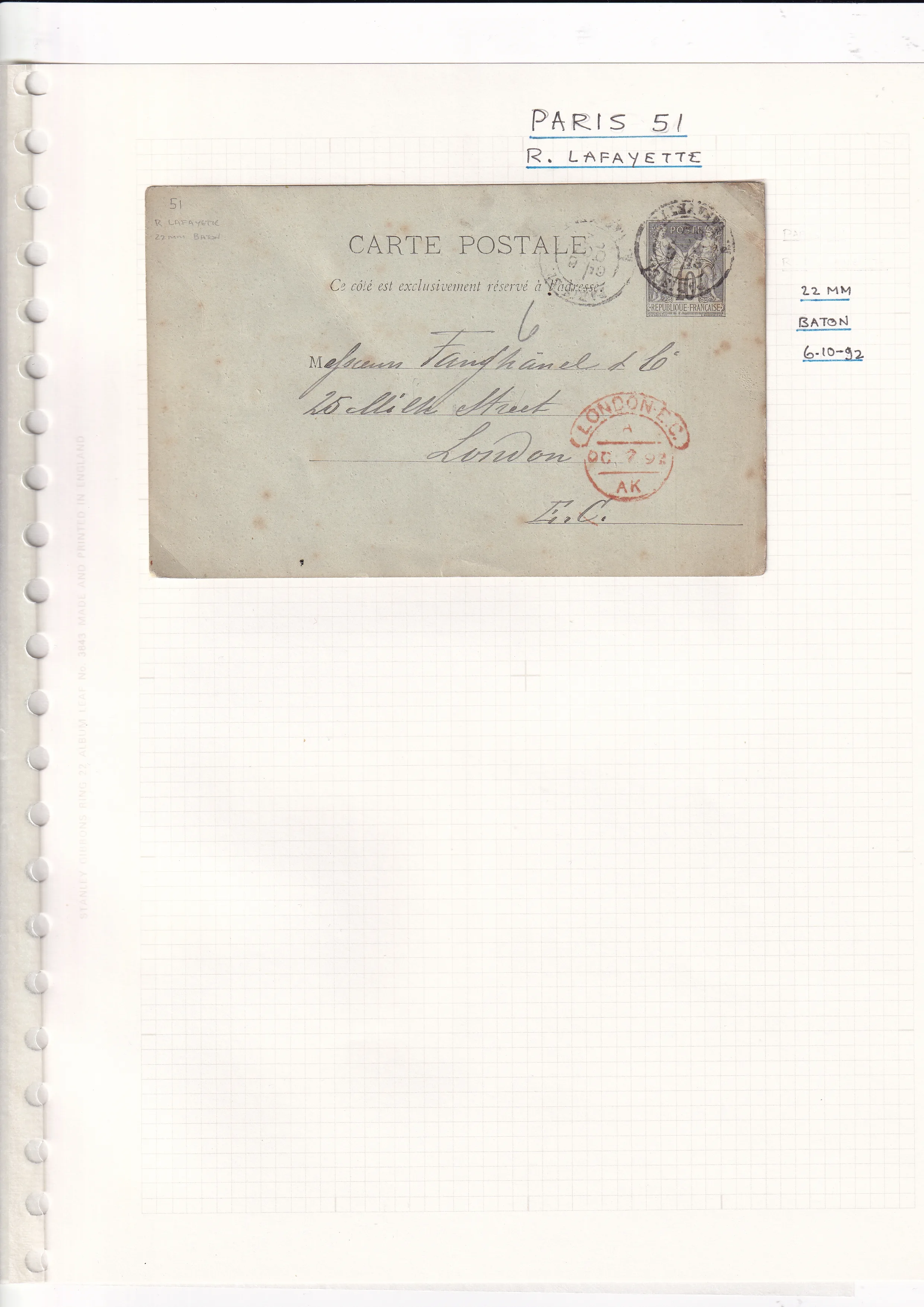a paper with a stamp on it