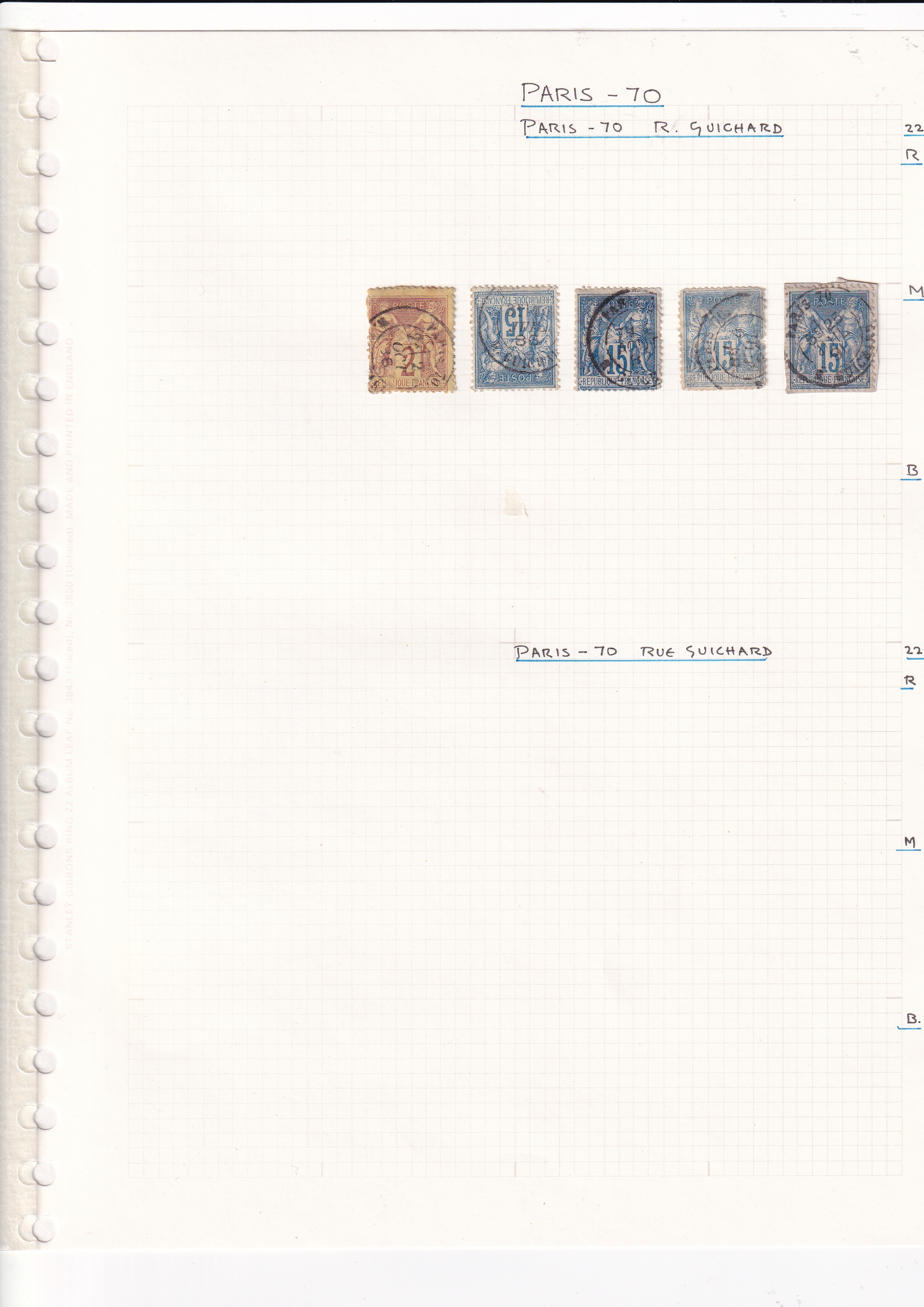 a paper with stamps on it