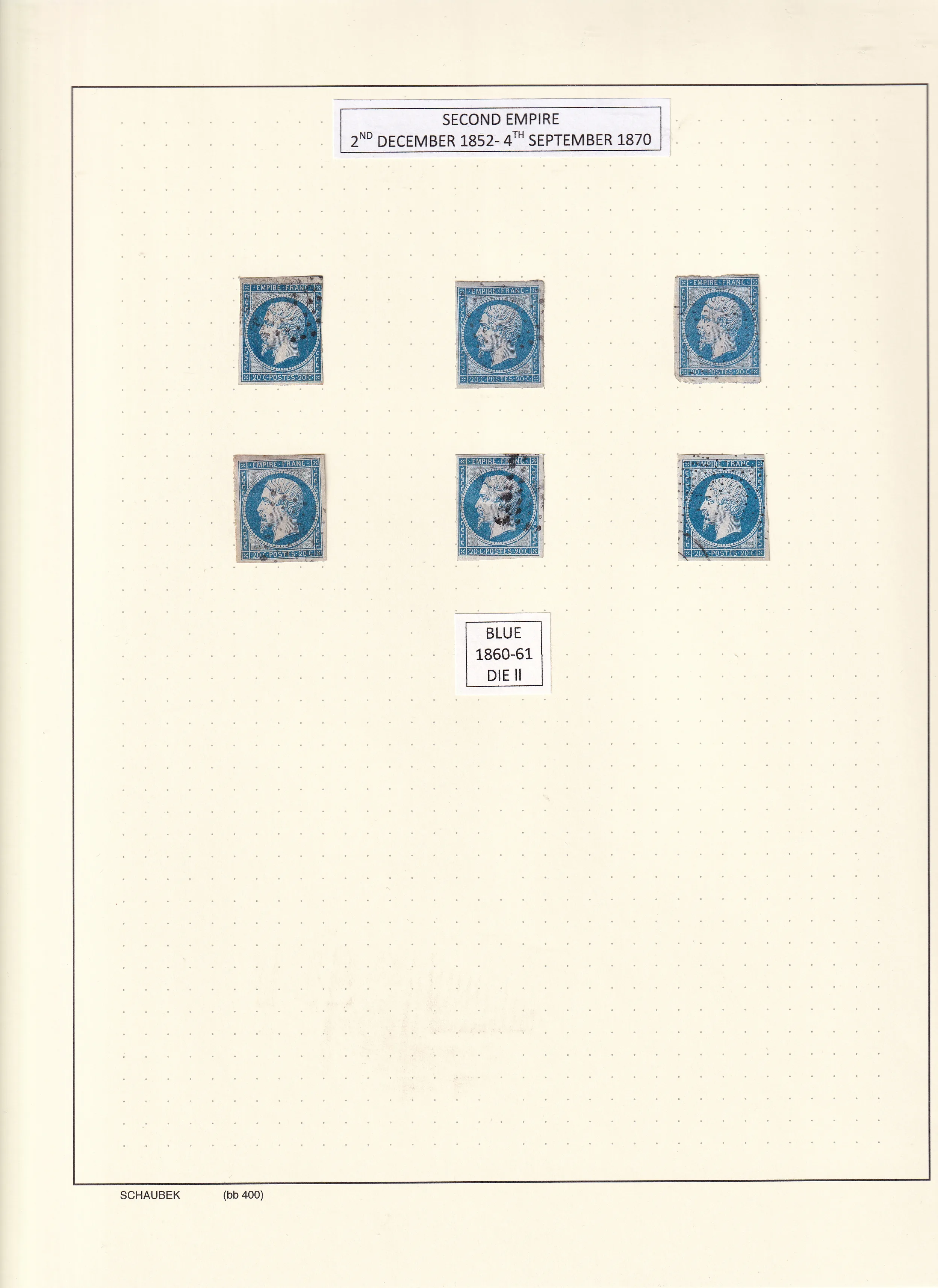 a group of blue stamps on a white surface
